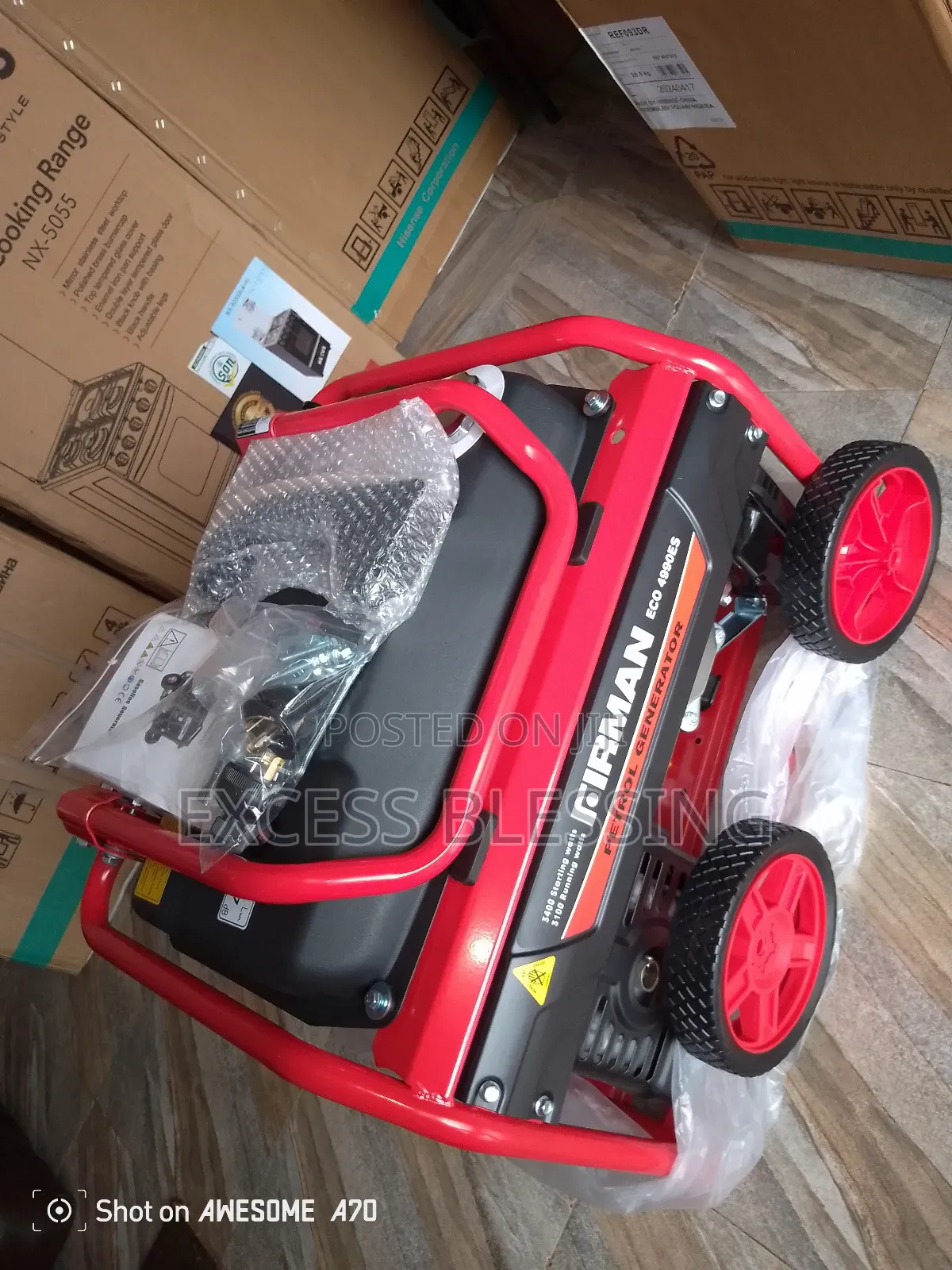 Original Fire Man Generator+Key Start 4.5kva Eco 4990es