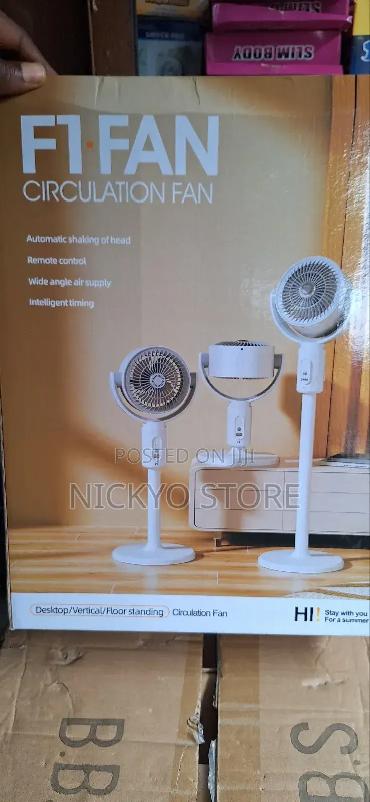 Rechargeable Standing Fan With Remote Control