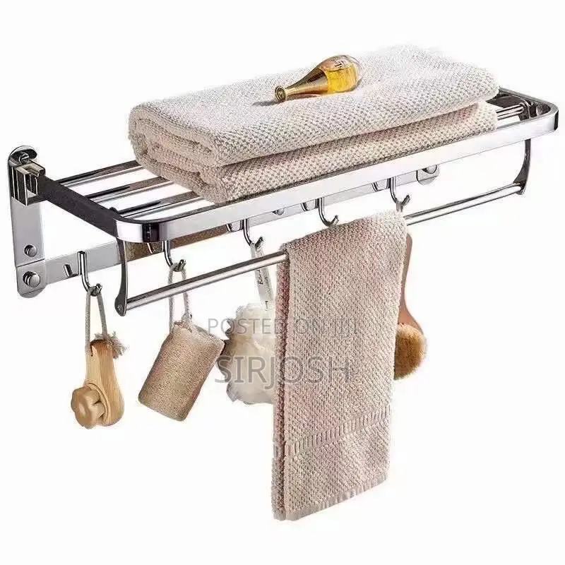 Silver Bathroom Towel Rack