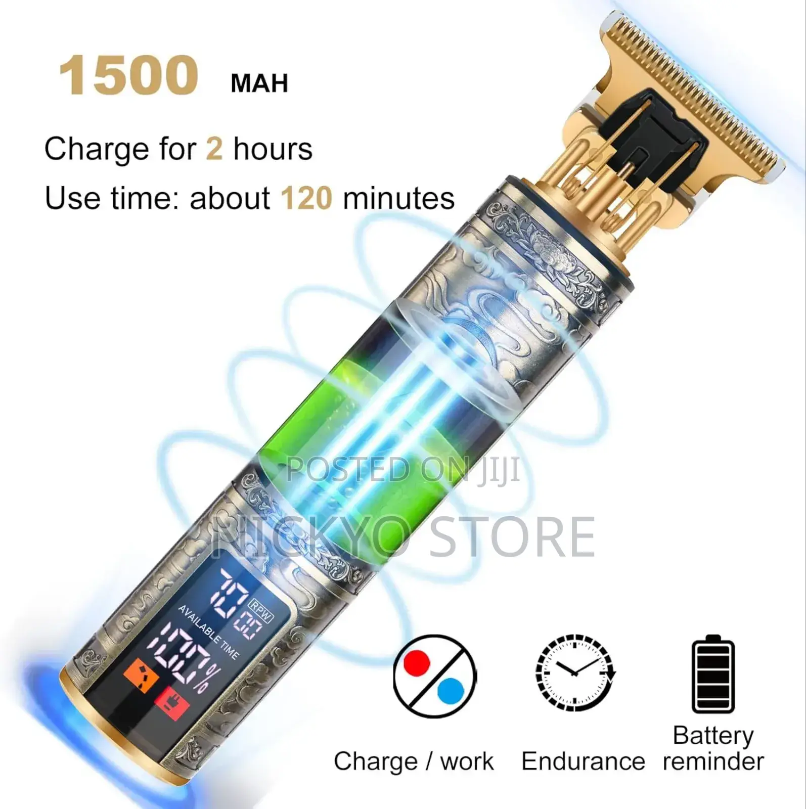 Men's Beard Trimmer, Lightweight Trimmer With LCD Display