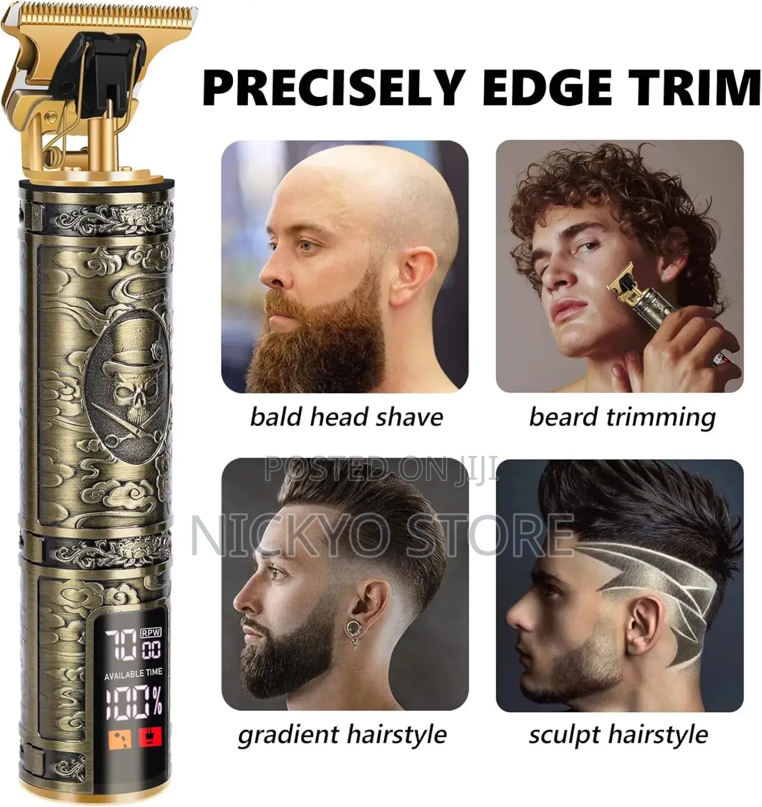 Men's Beard Trimmer, Lightweight Trimmer With LCD Display