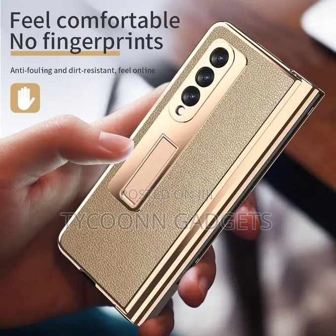 Samsung Z Fold 3 Case With S Pen PC + Leather Magnetic Hinge