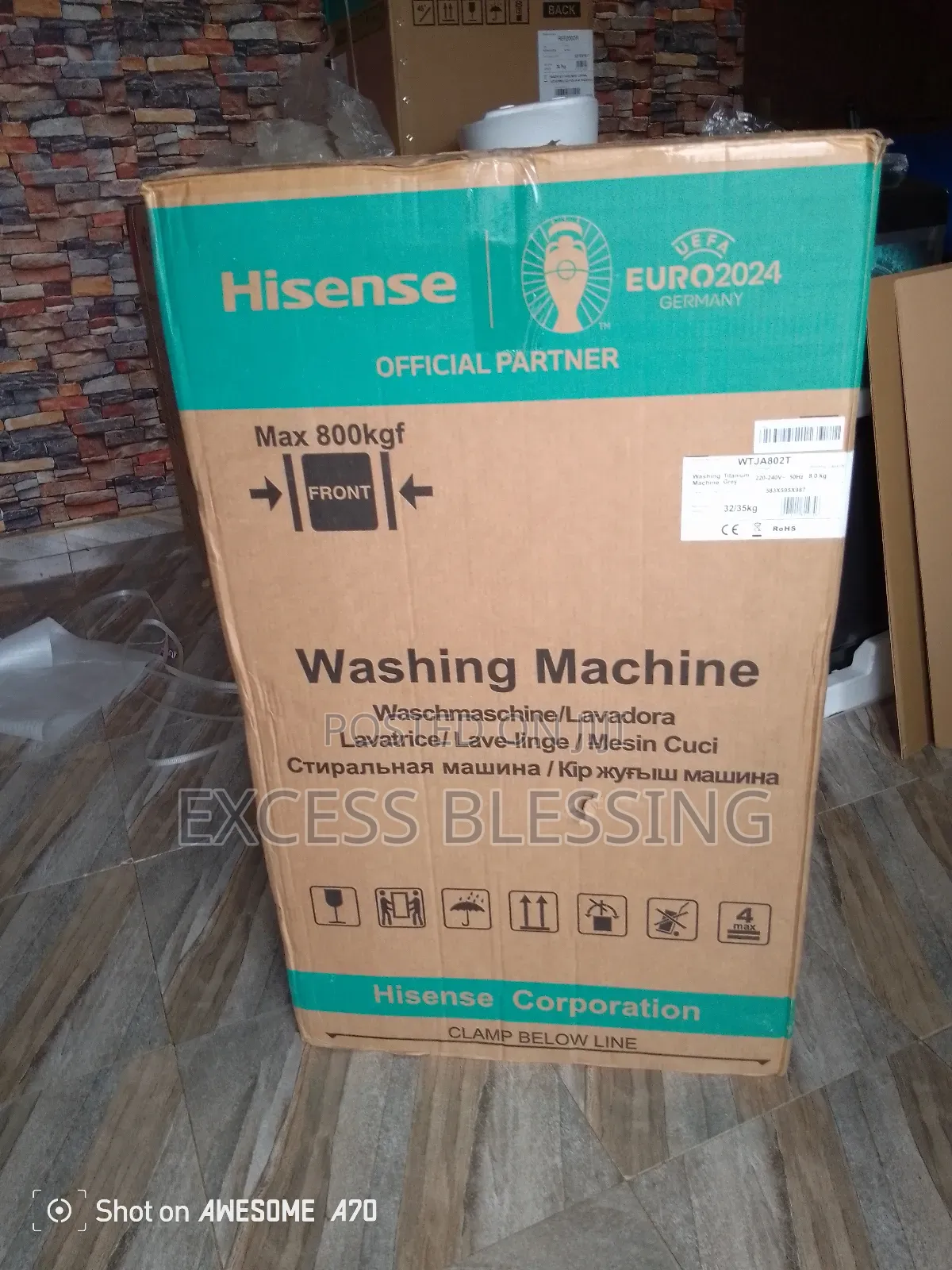 New Automatic Hisense 8kg Top-Load Washing Machine_wtja802t