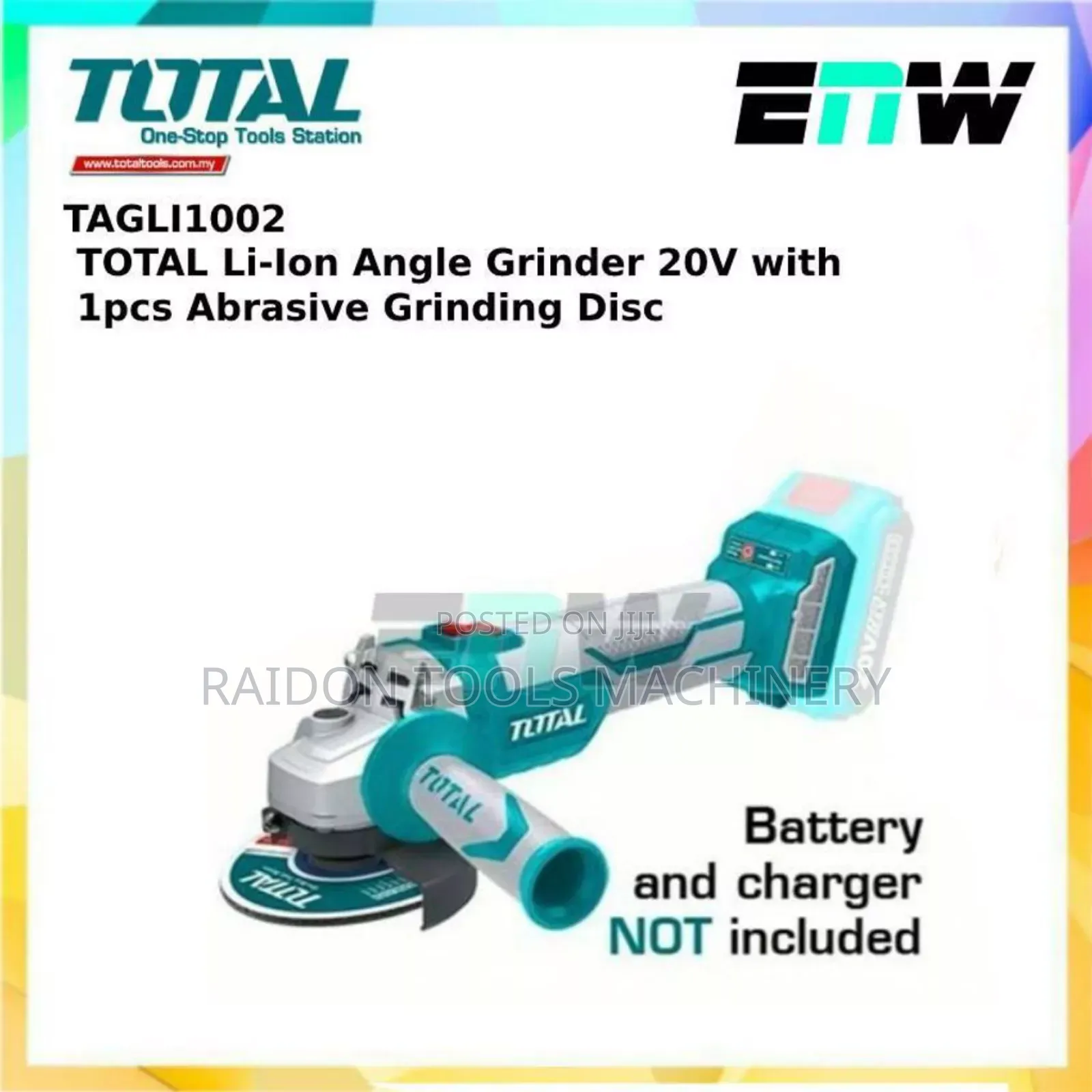 Cordless Grinder, 20V Total