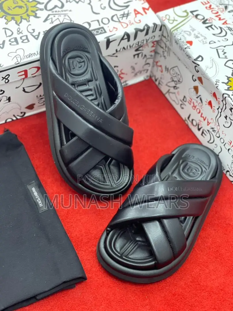 D G Original Leather Slipers