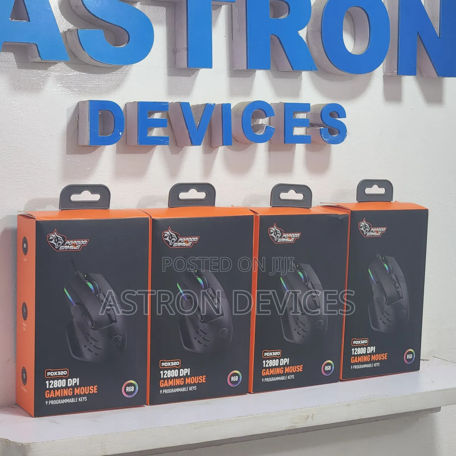 Porodo Gaming 9D Wired Mouse DPI 12800 With 13 Modes RGB