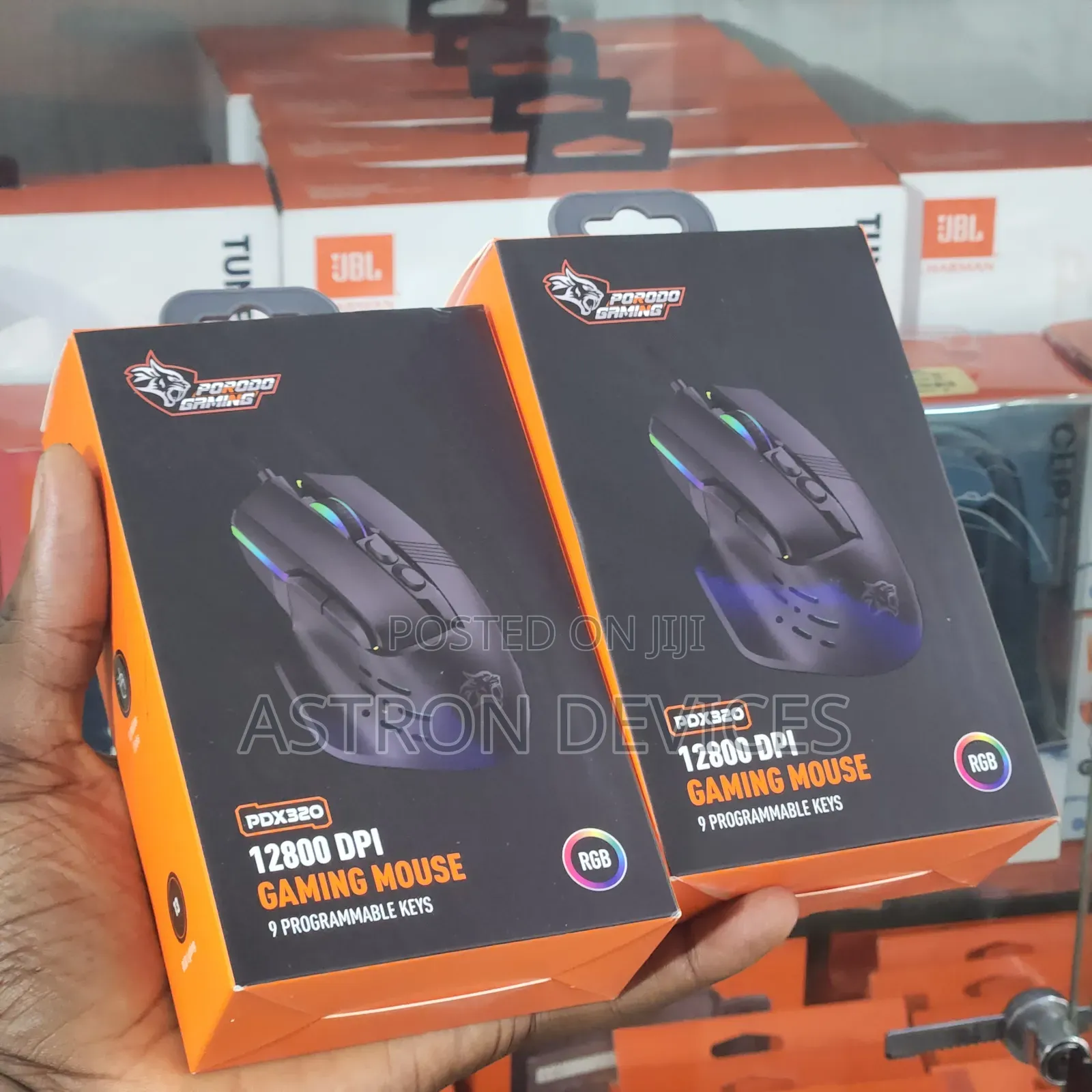Porodo Gaming 9D Wired Mouse DPI 12800 With 13 Modes RGB
