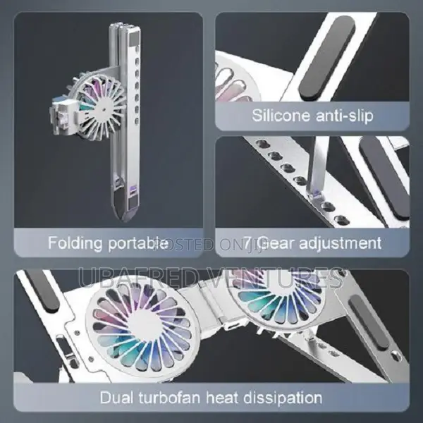 Portable Laptop Stand With Coolingfan Tablet Bracket Folding