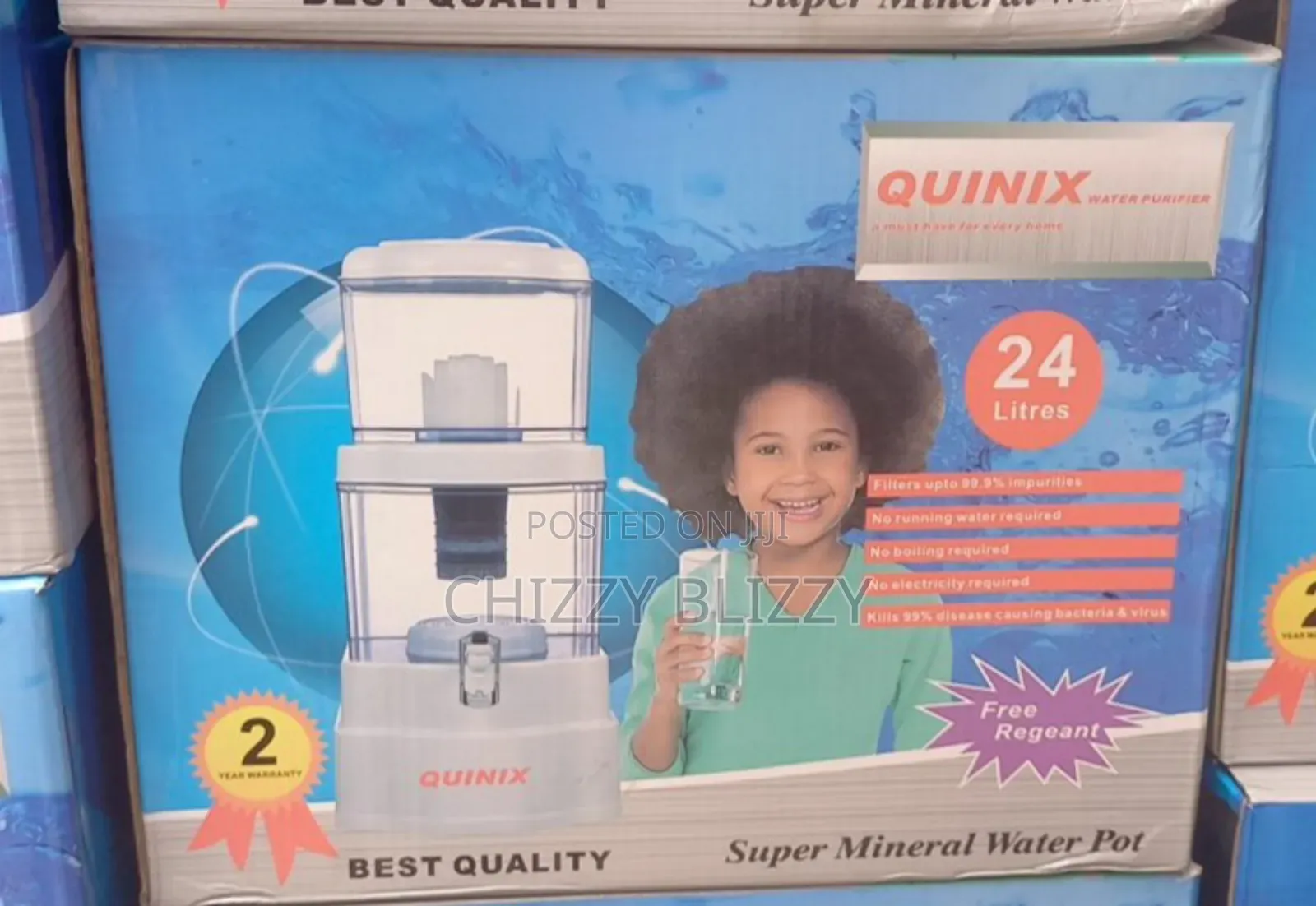 Quinix Alkaline Water Purifier Filter Dispenser - 24L