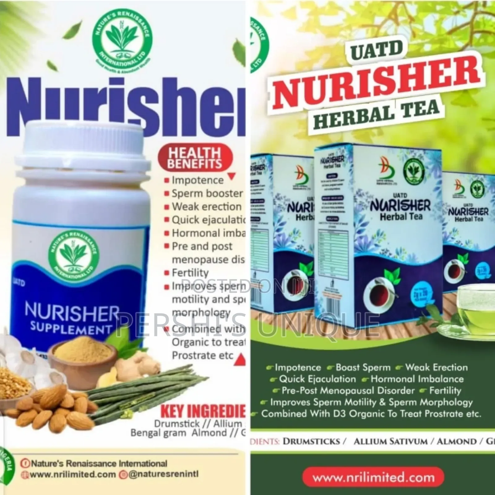 Nurisher Capsules and Tea