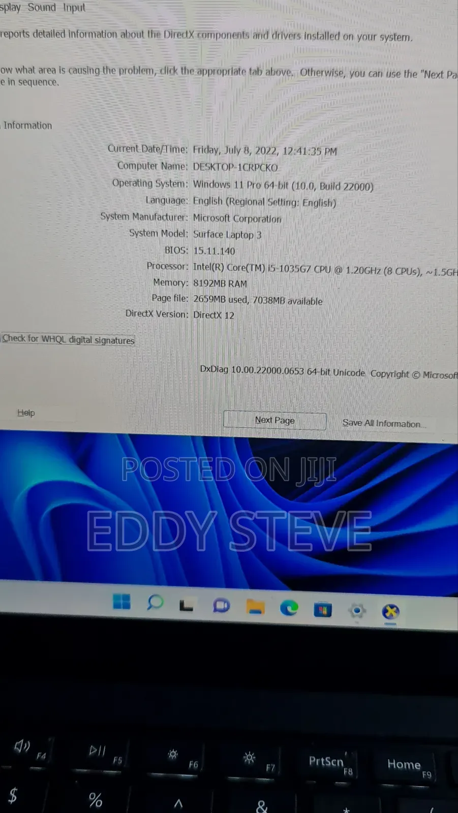 Laptop Microsoft Surface Laptop 3 8GB Intel Core I5 SSD 256GB