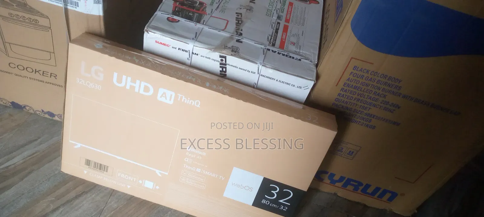 Brand New 32" Lg Frameless Smart Television+Netflix-32lq632