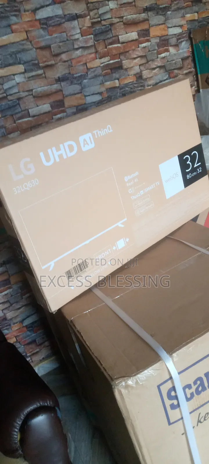 Brand New LG Smart 32" Frameless Tv+Mira-Cast_32lq630
