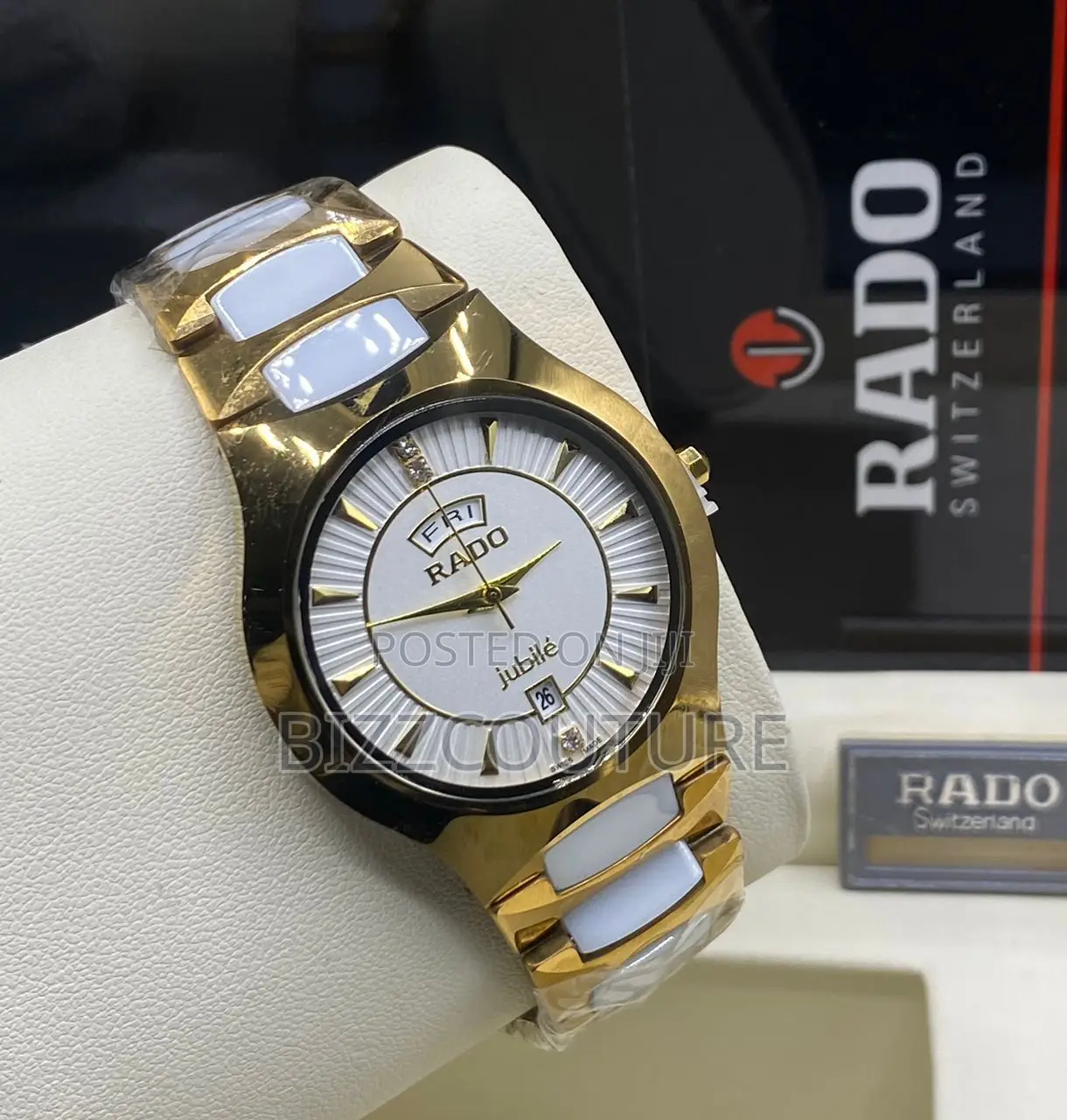 Original RADO Jubile White Mix Golld Chain Watch in Store