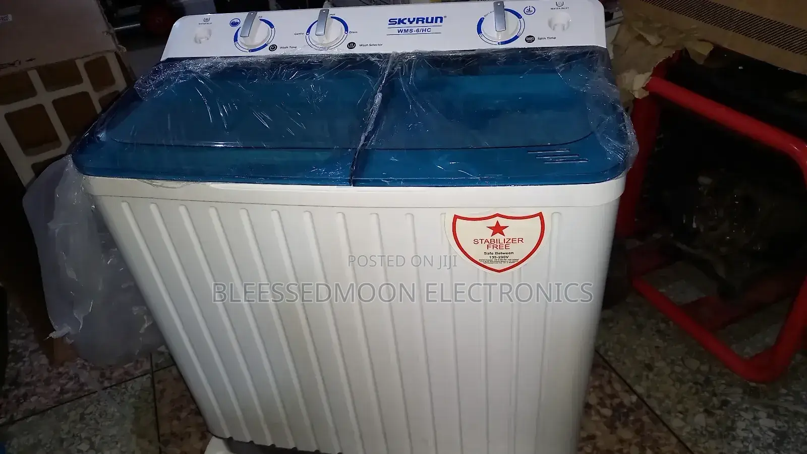 Skyrun Stabiliser Free Washing Machine Automatic Pump 6kg