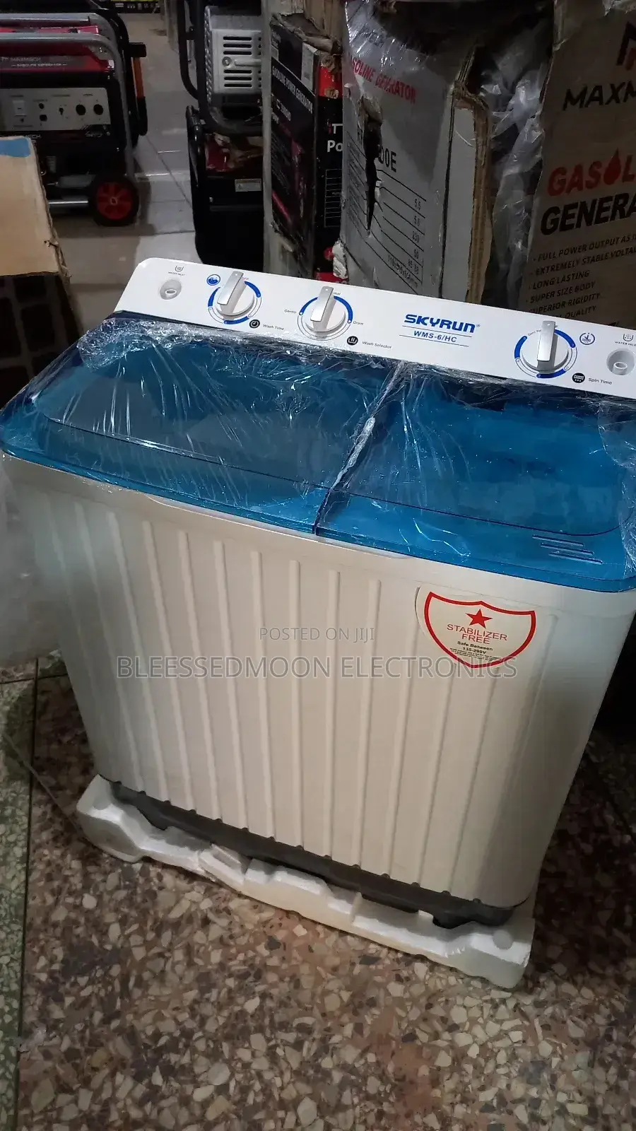 Skyrun Stabiliser Free Washing Machine Automatic Pump 6kg