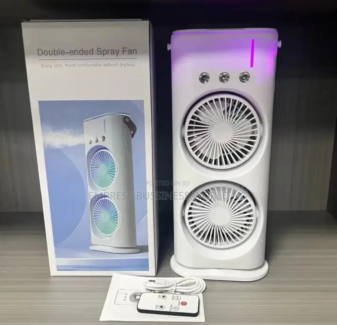 Double Headed Rechargeable Rotating Spray Air Condition Fan