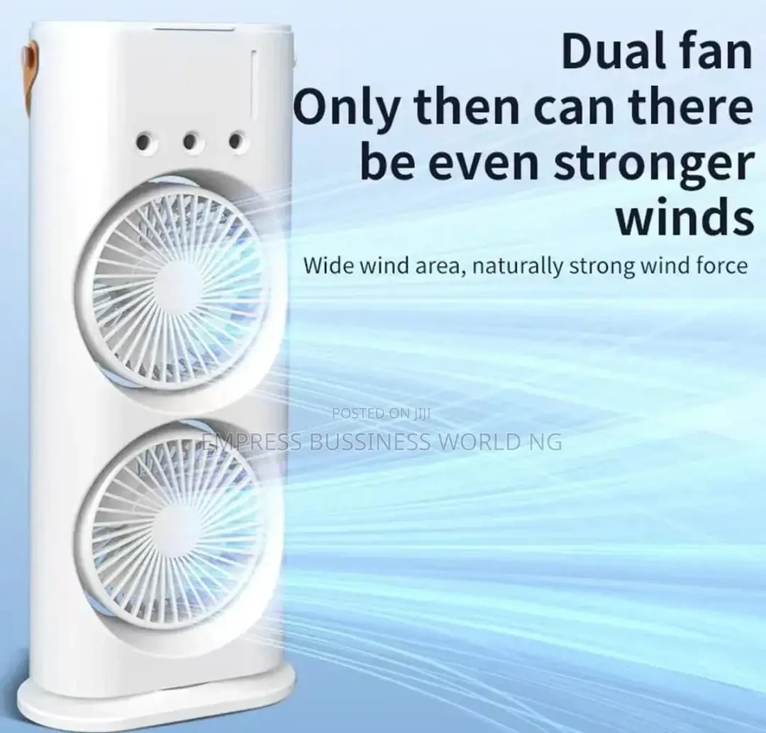 Double Headed Rechargeable Rotating Spray Air Condition Fan