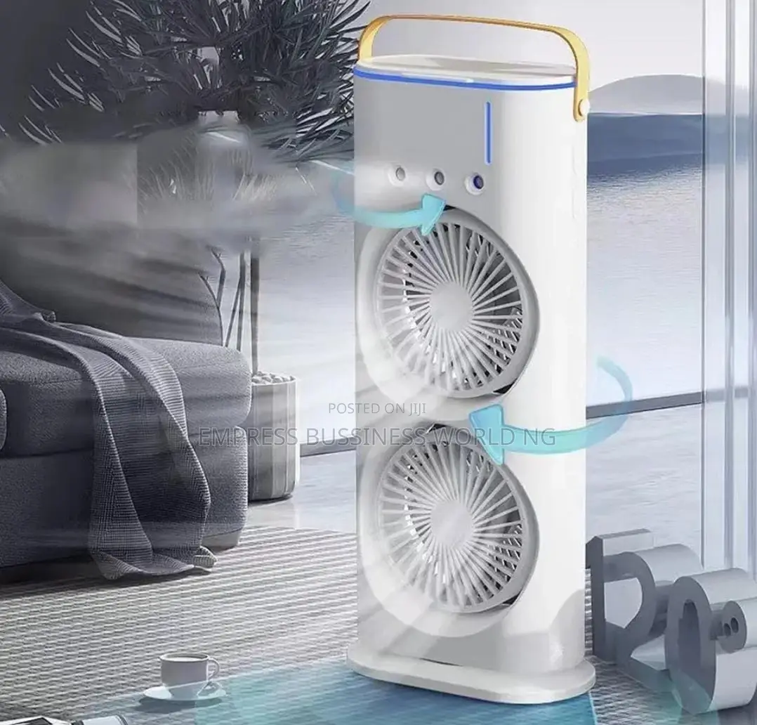 Double Headed Rechargeable Rotating Spray Air Condition Fan