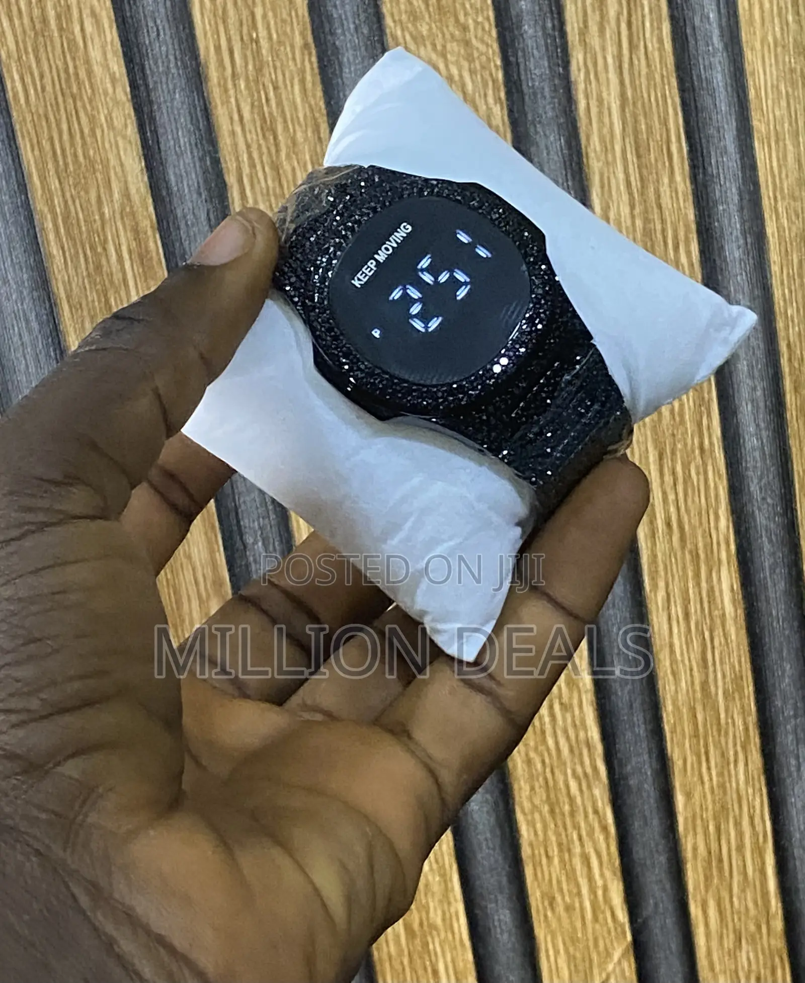 Iced Stones Classic Black Men’S Screen Touch Wrist Watch