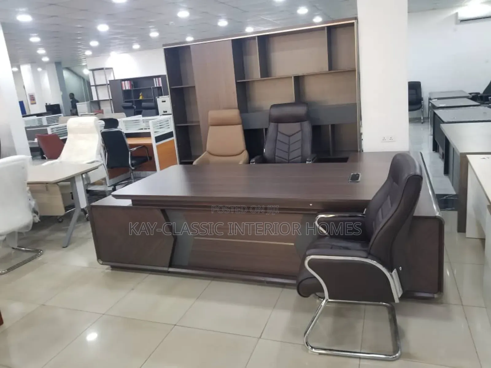 Director Office Table Shelf and Chair's