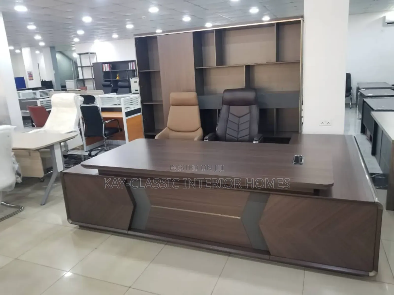Director Office Table Shelf and Chair's