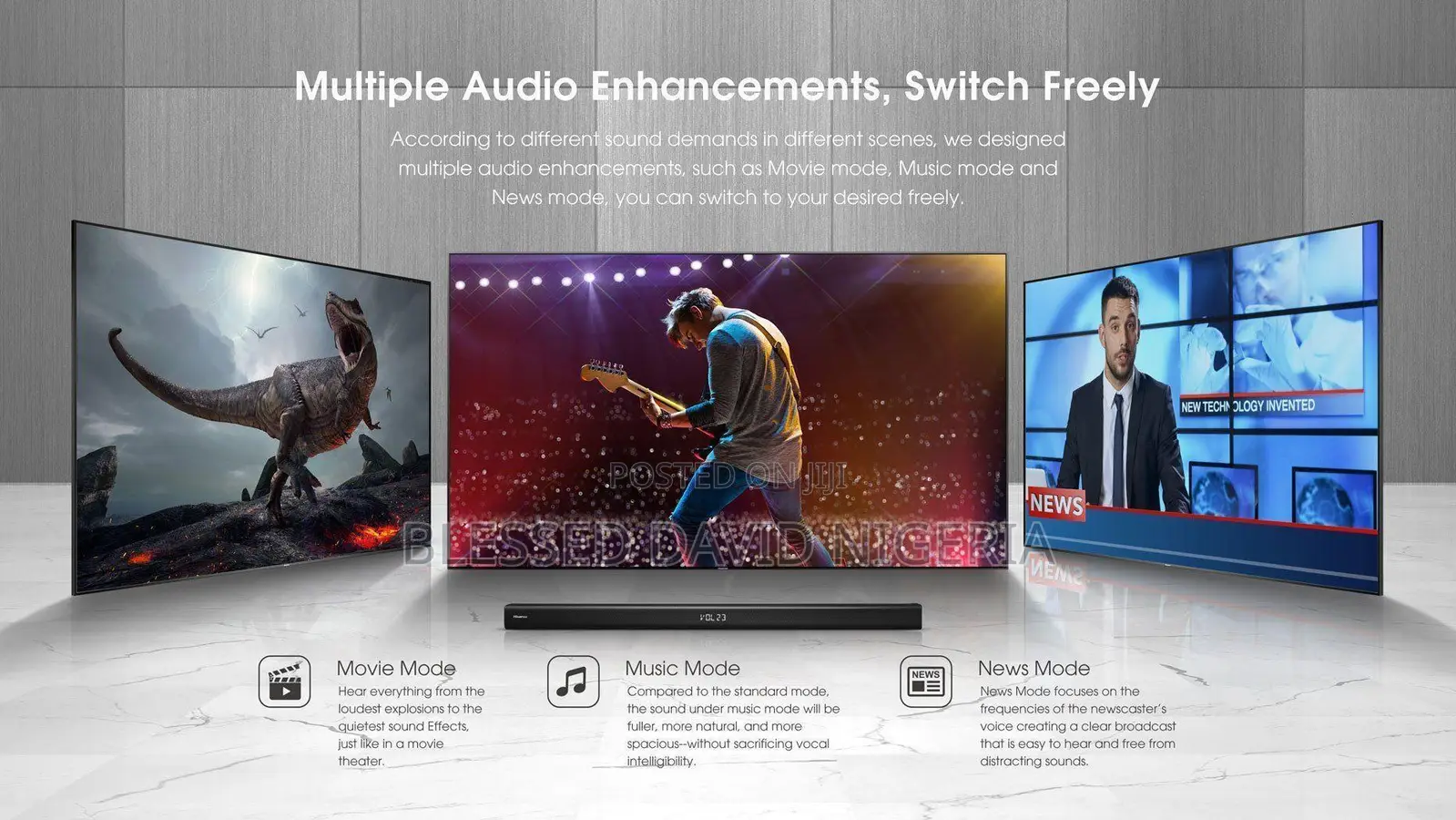 Hisense HS218 2.1ch 200W Soundbar With Wireless Subwoofer