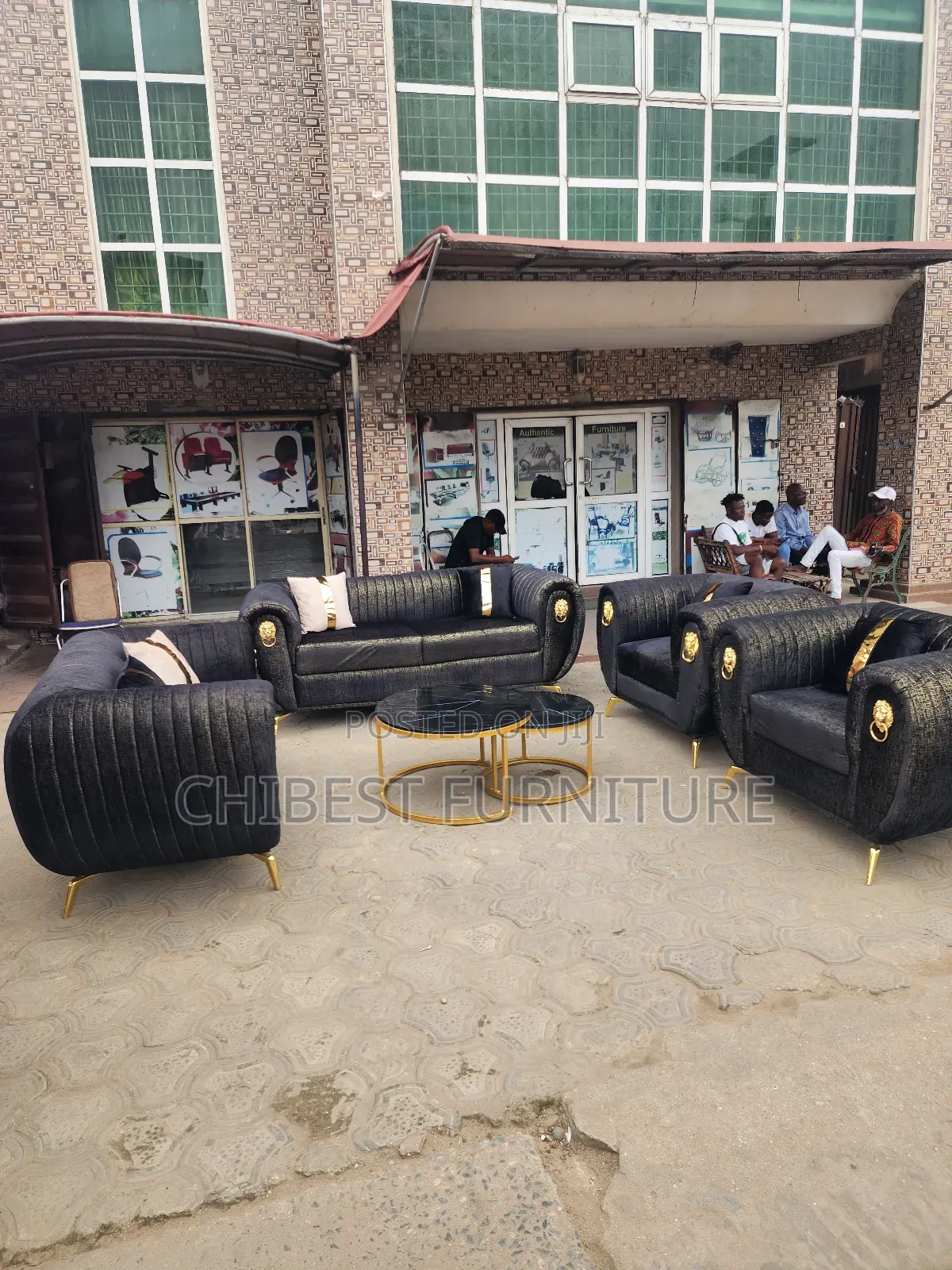 Complete Set of 7 Seaters Upholstery Padded Sofa Chair
