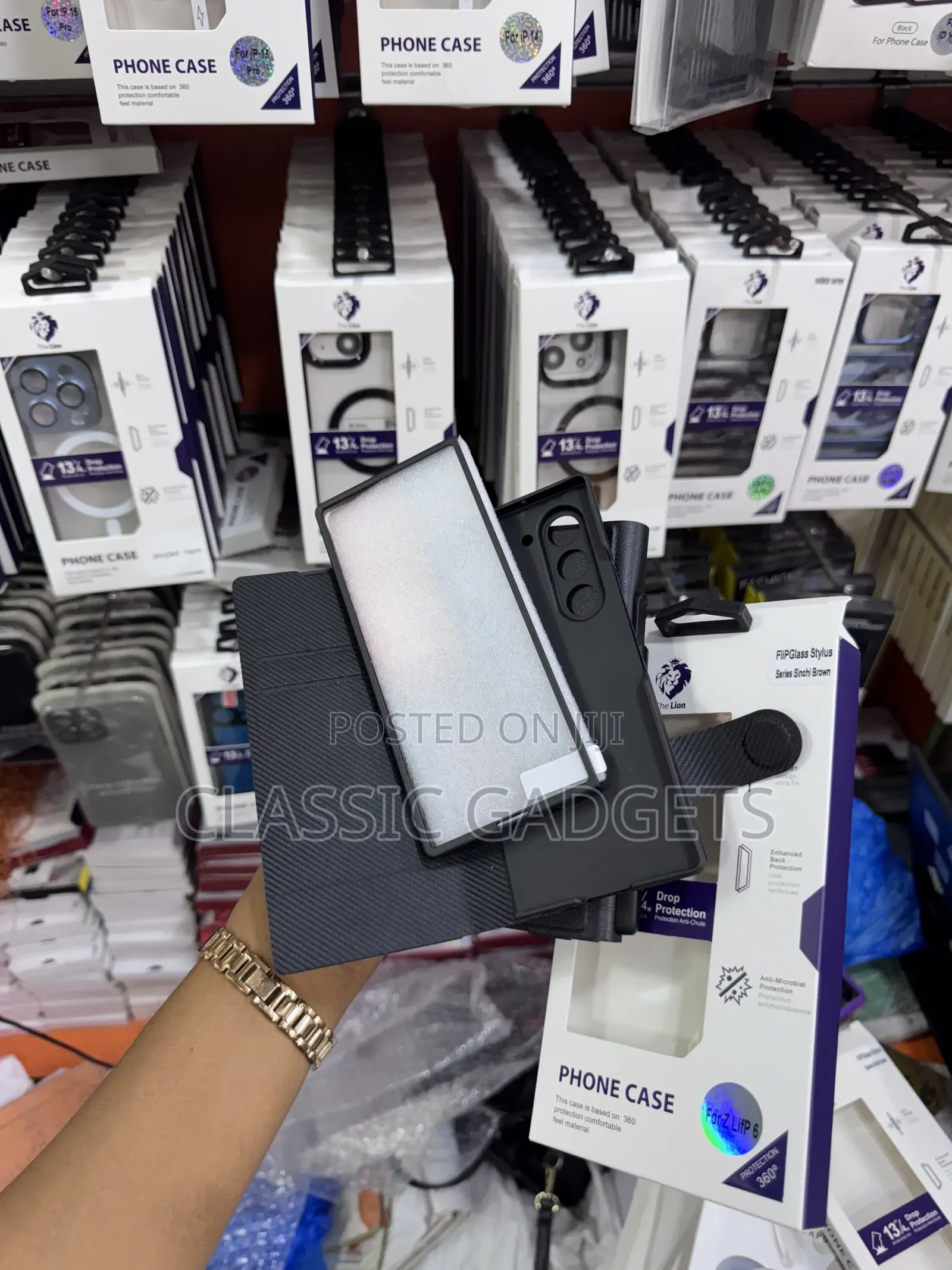 Luxury Leather Flip Cover With Pen Space for Galaxy Z Fold 6