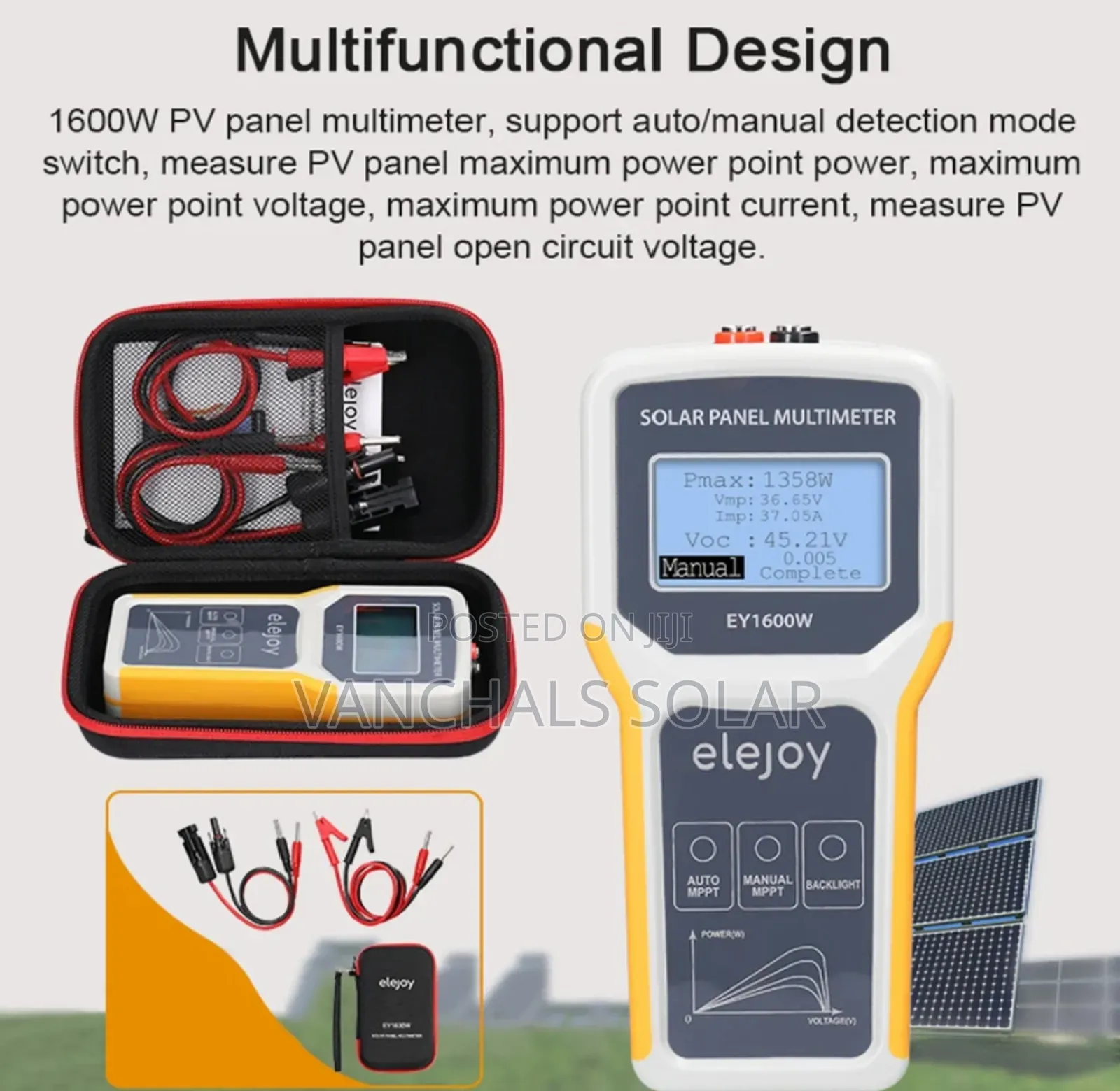 Solar Panel Meter Tester 1600w
