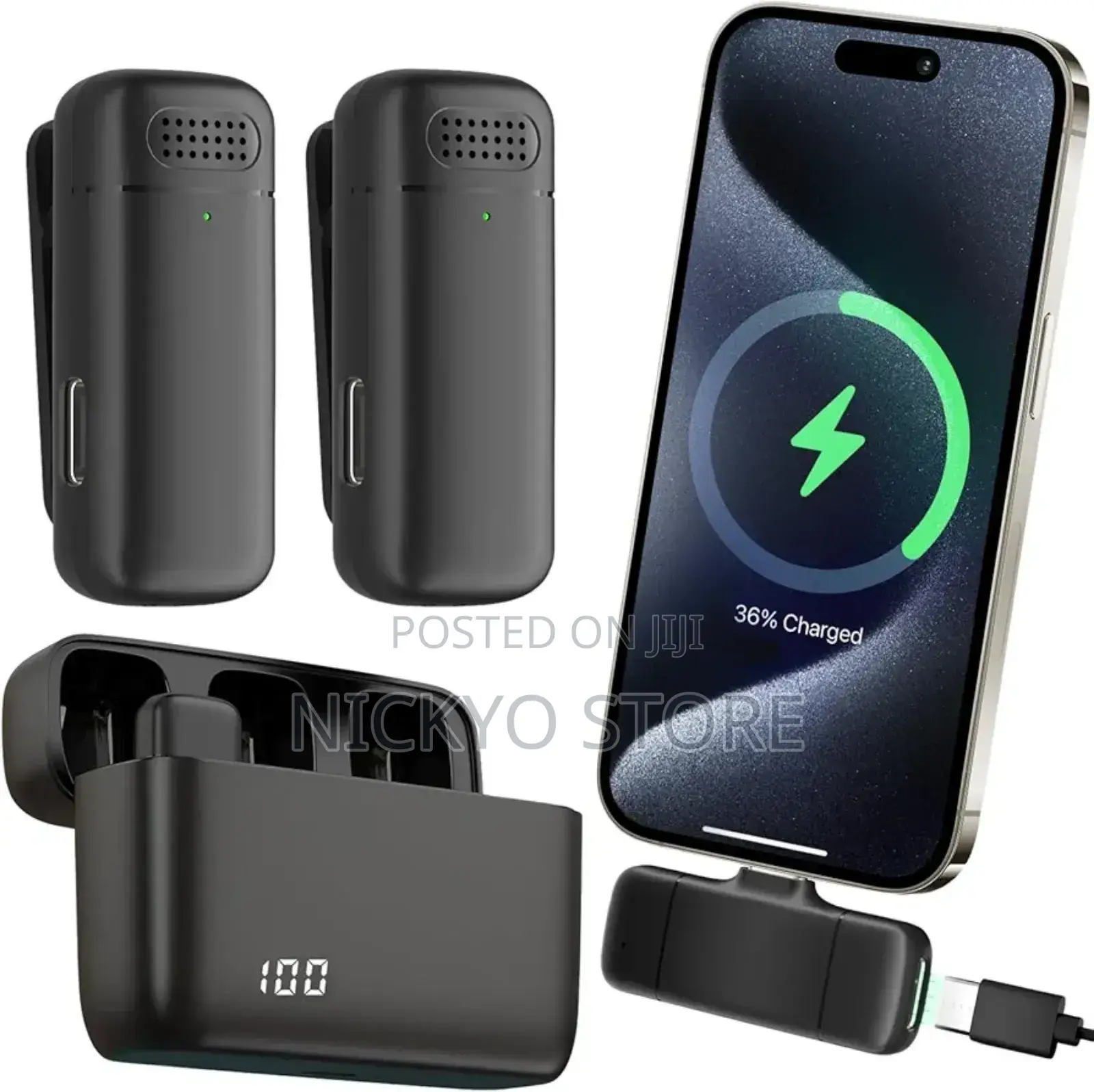 Pack Wireless Lavalier Microphone With Charging Case