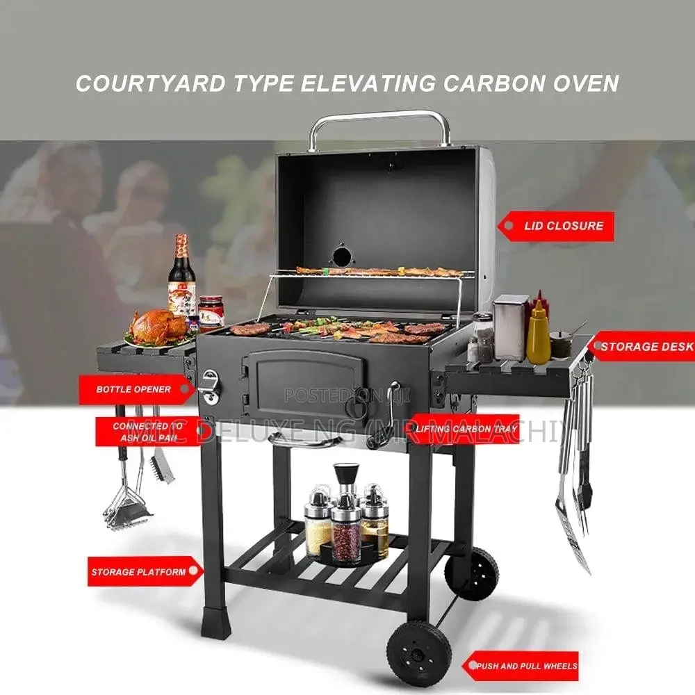 Double Table Charcoal Bbq Griller (Outdoor) Barbecue Grill