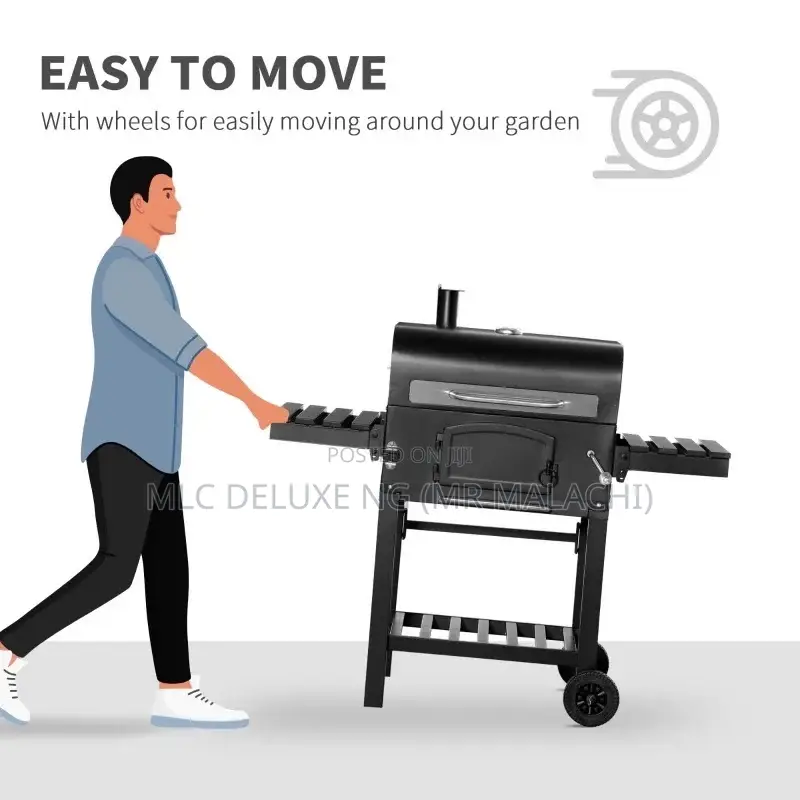 Charcoal Barbeque Grill(Adjustable)Outside BBQ Grill Station