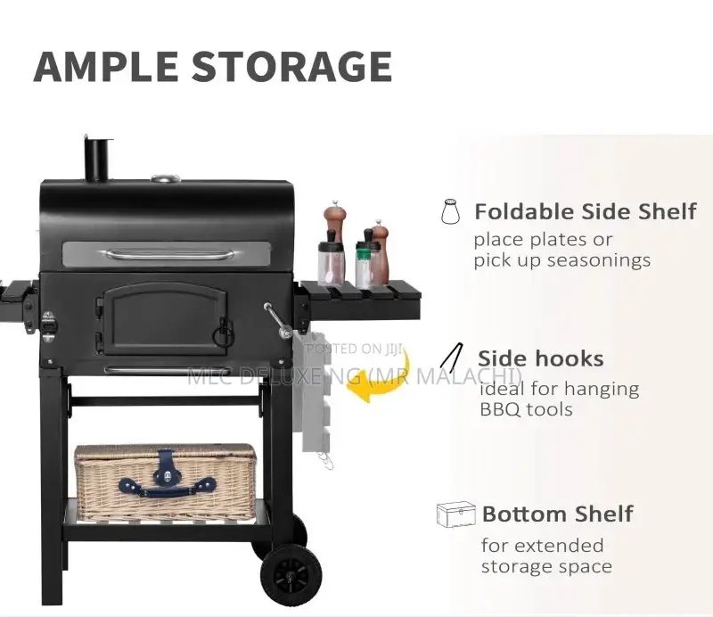 Charcoal Barbeque Grill(Adjustable)Outside BBQ Grill Station