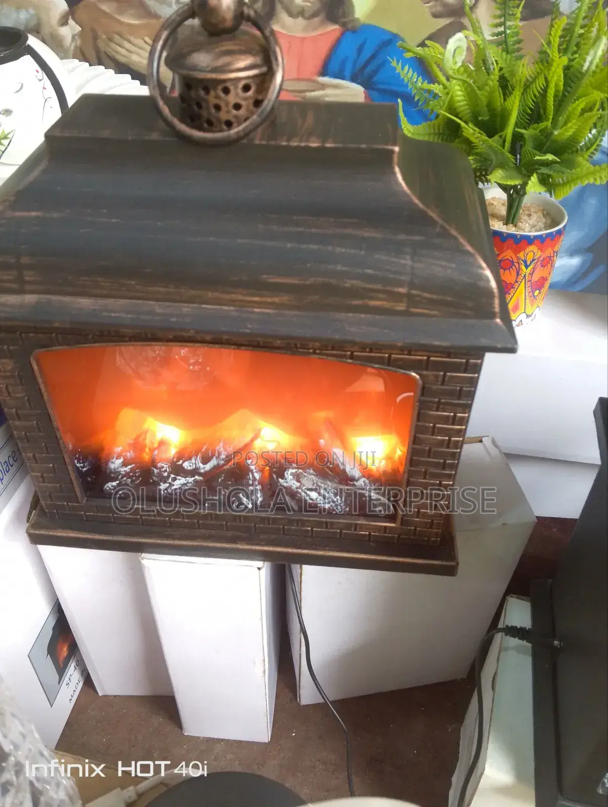 Led Fire Place Lantern