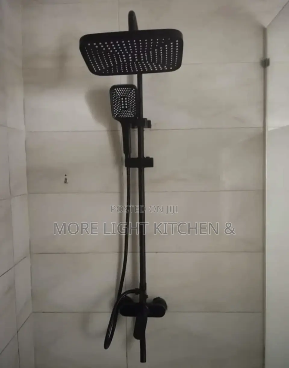 Round Black Shower