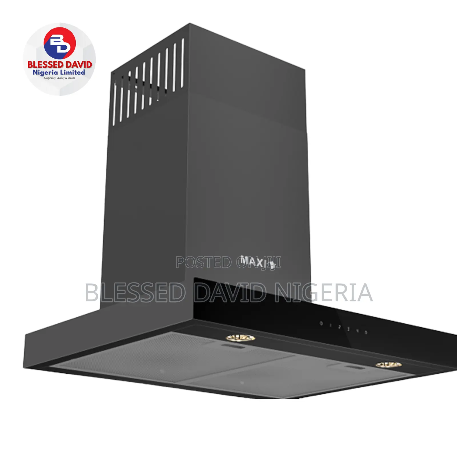 MAXI HOOD 90cm Black Glass