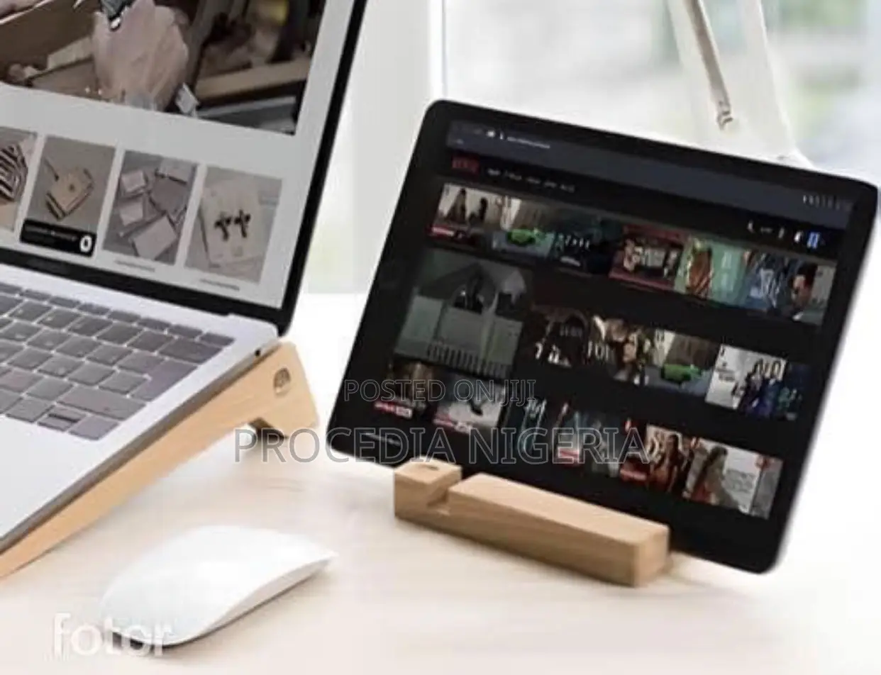 Unique Phone Holder and Tablet Stand - 100% Wood