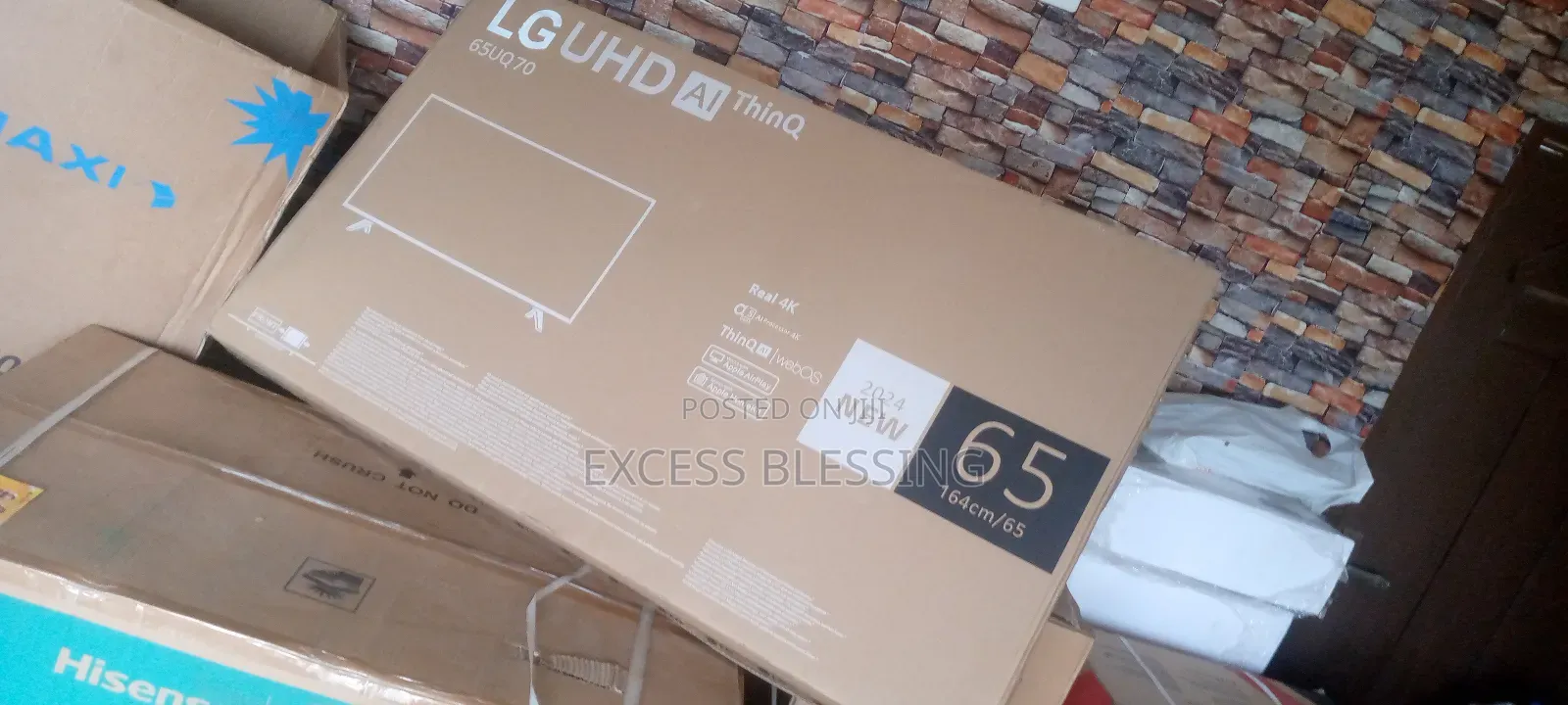 Original New LG Frameless 65" Smart TV+Mira-cast-65uq70