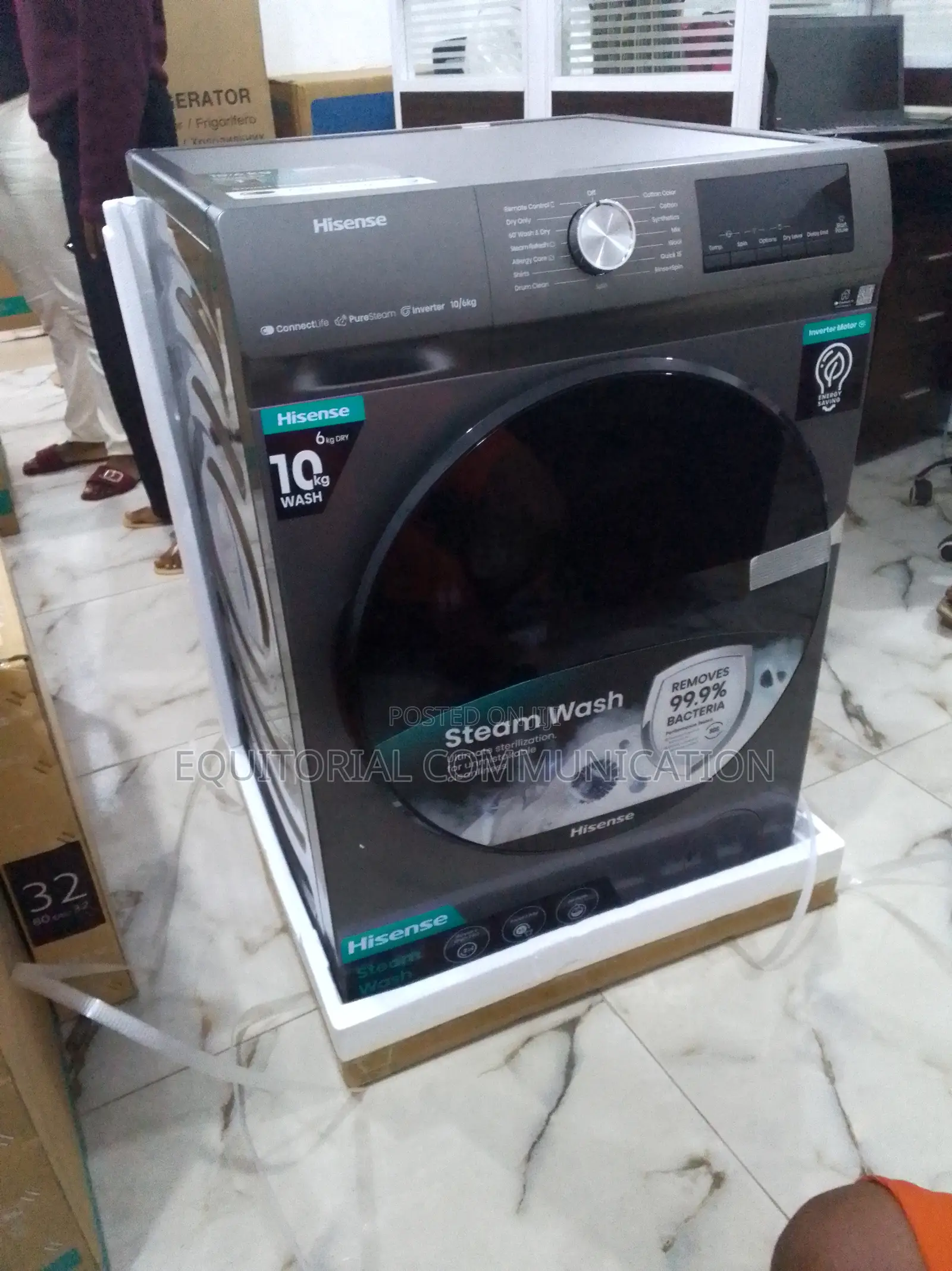 Hisense 10.5 Kg Wash 6kg Dry Front Load Auto .
