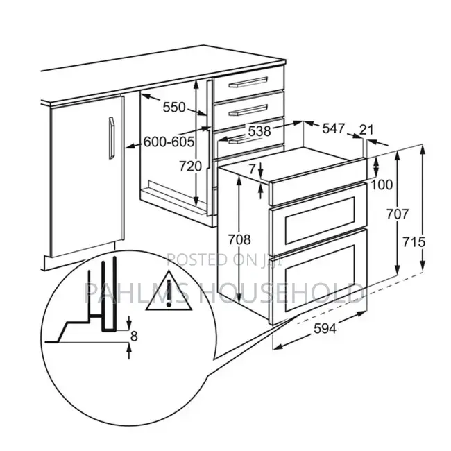 Beko Built-in Double Door Electric Oven-72cm