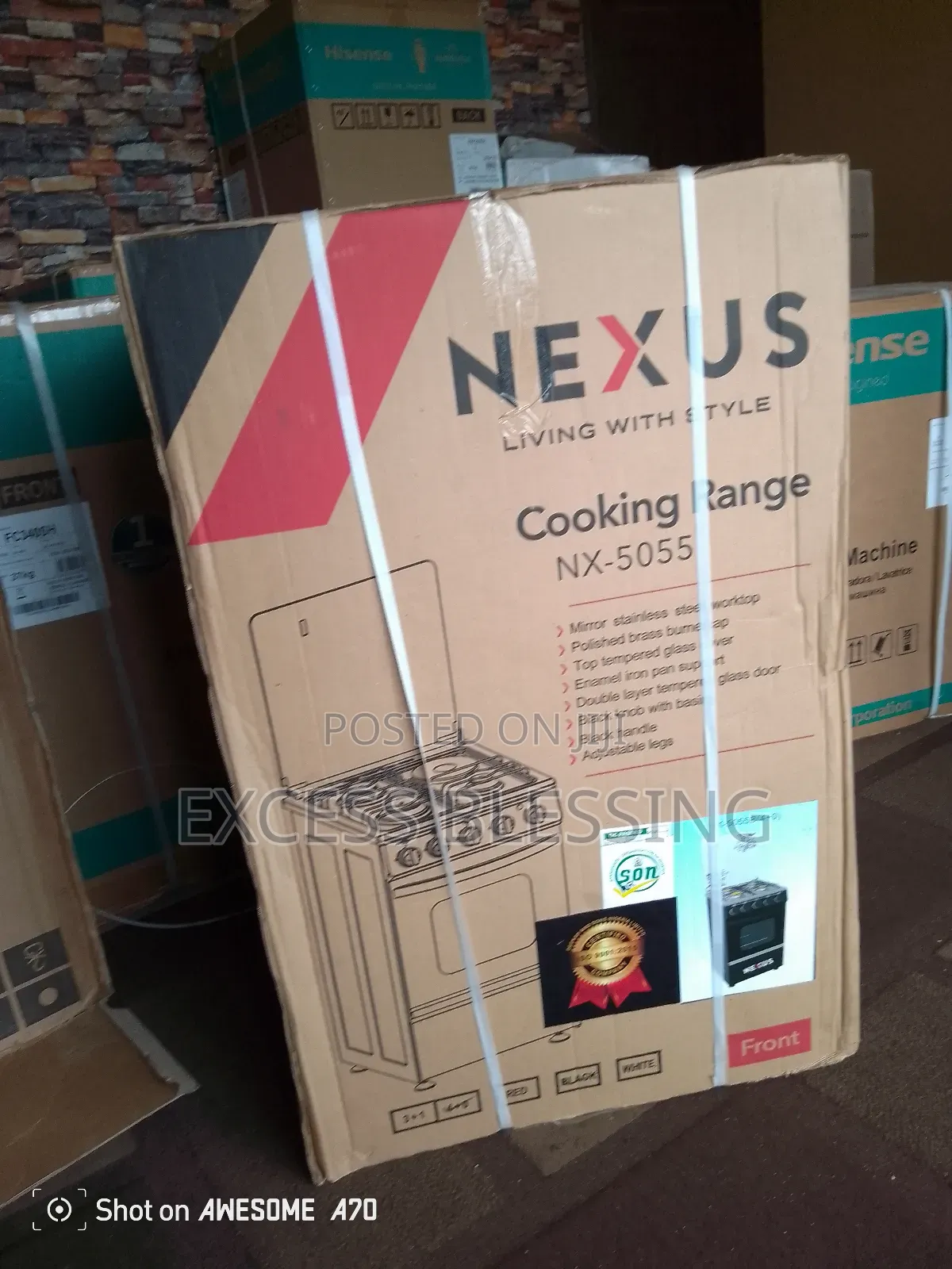 Quality Nexus 4 Burners 50/50 Standing Gas Cooker Nx-5055
