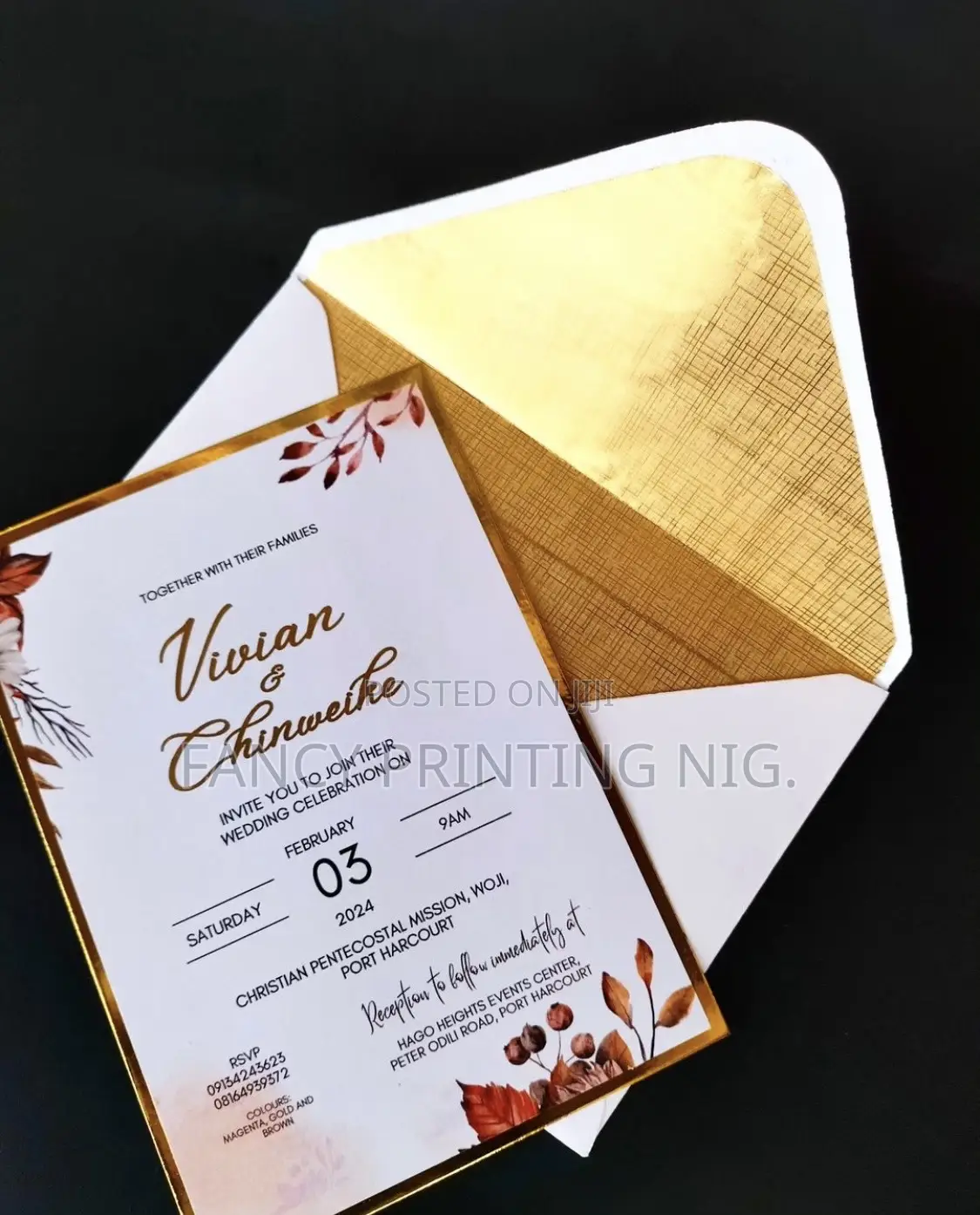 Custom Wedding Invitation Cards – High Quality Quick Delivery