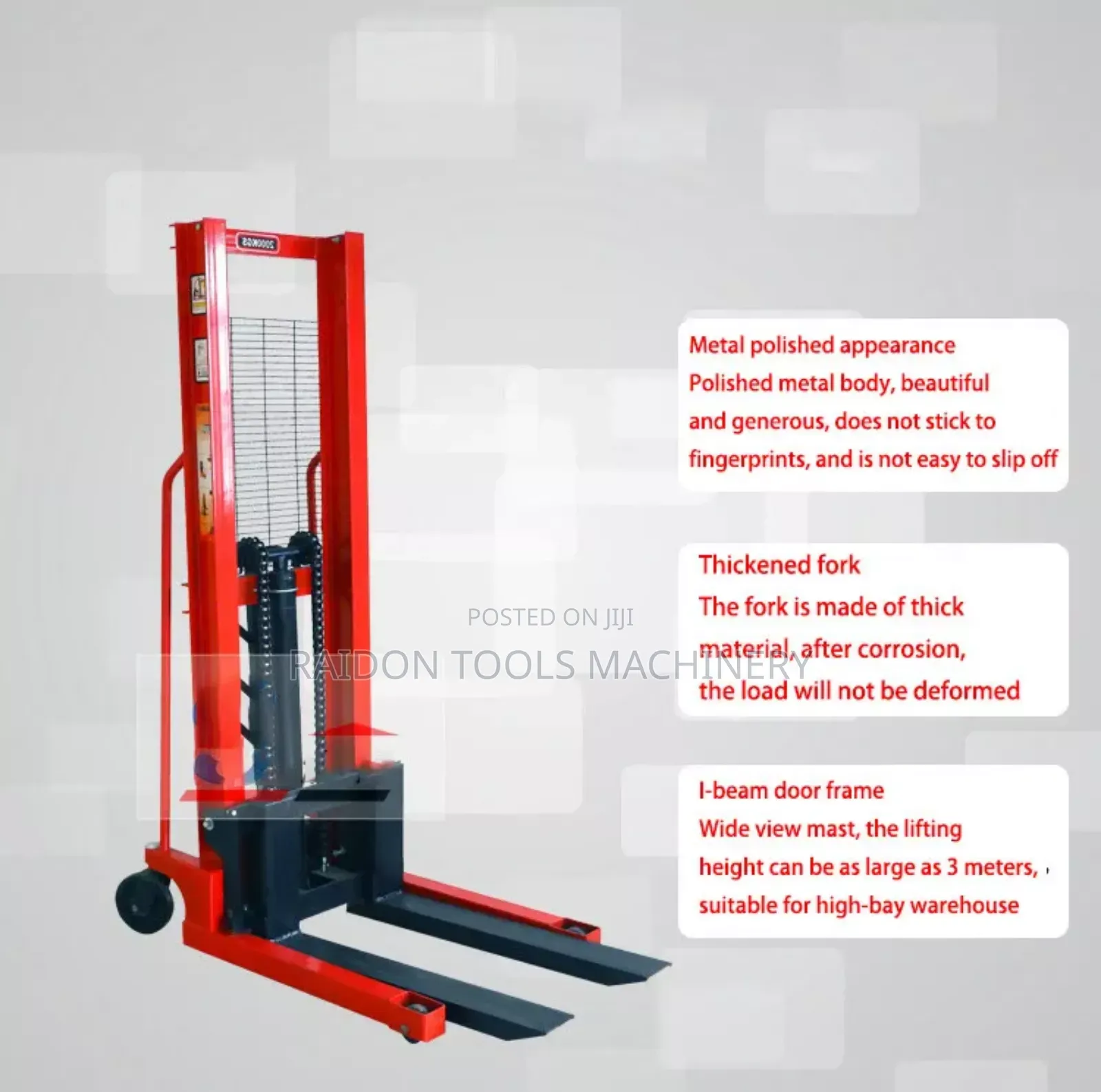 2ton Hydraulic Manual Forklifts 1.6m