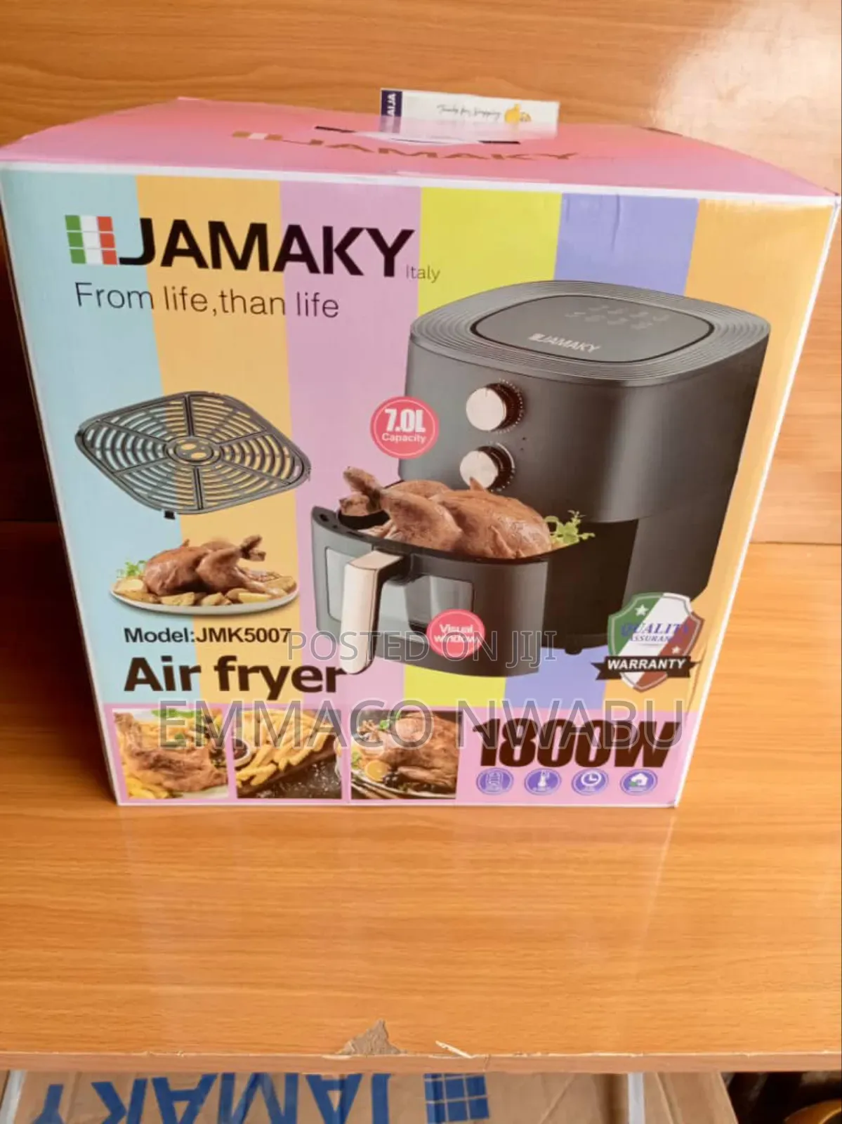 Jamaky Professional 7litres Airfryer Oven 1800watts.