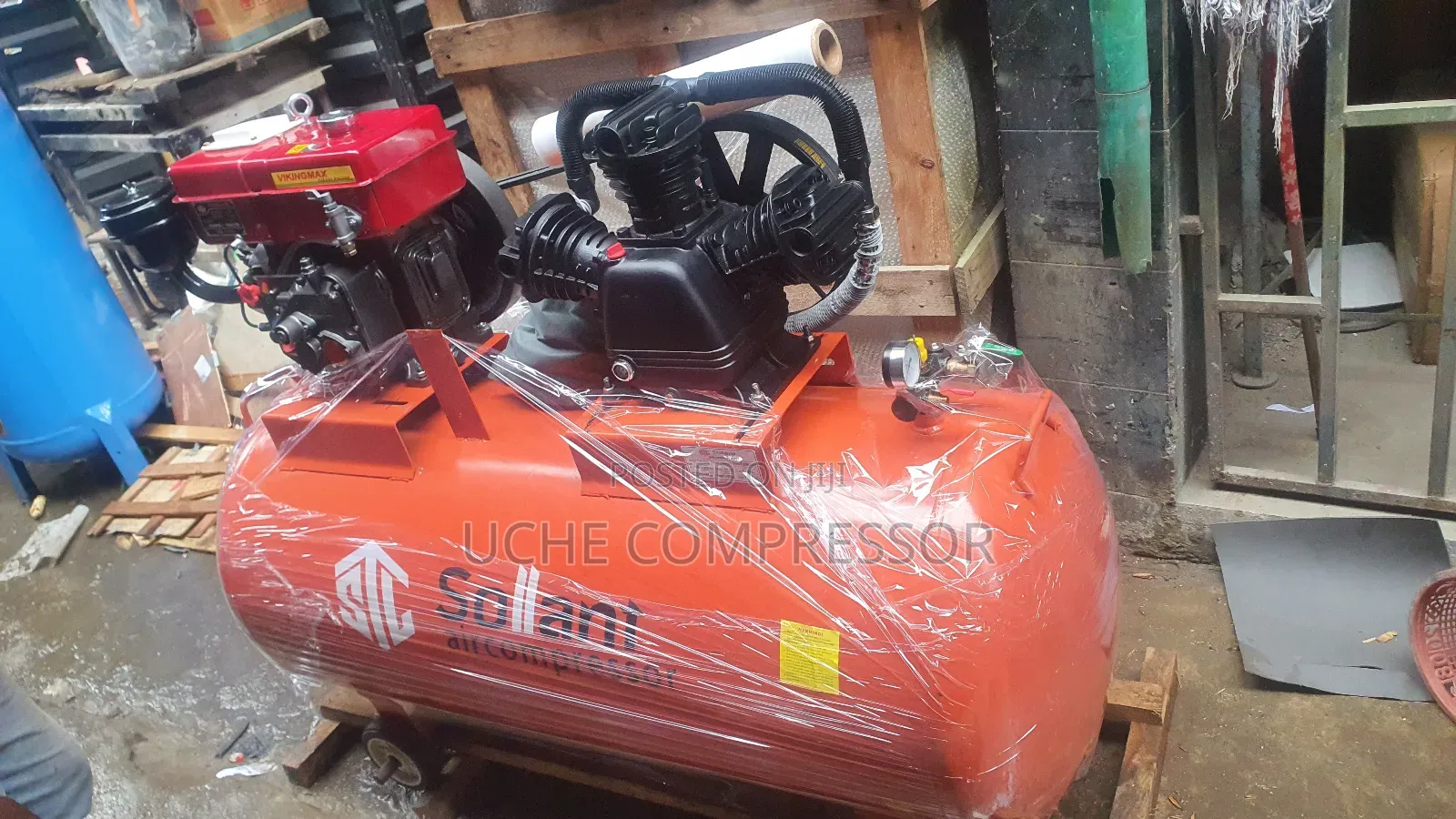Air Compresor With Diesel Engine 500l 10hp 15bar