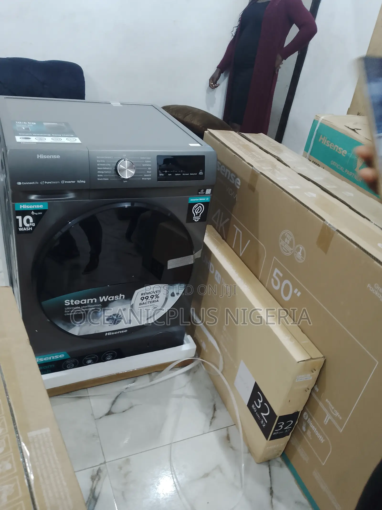 High Efficiency 10kg Hisense Wash and Dry Washing Machine