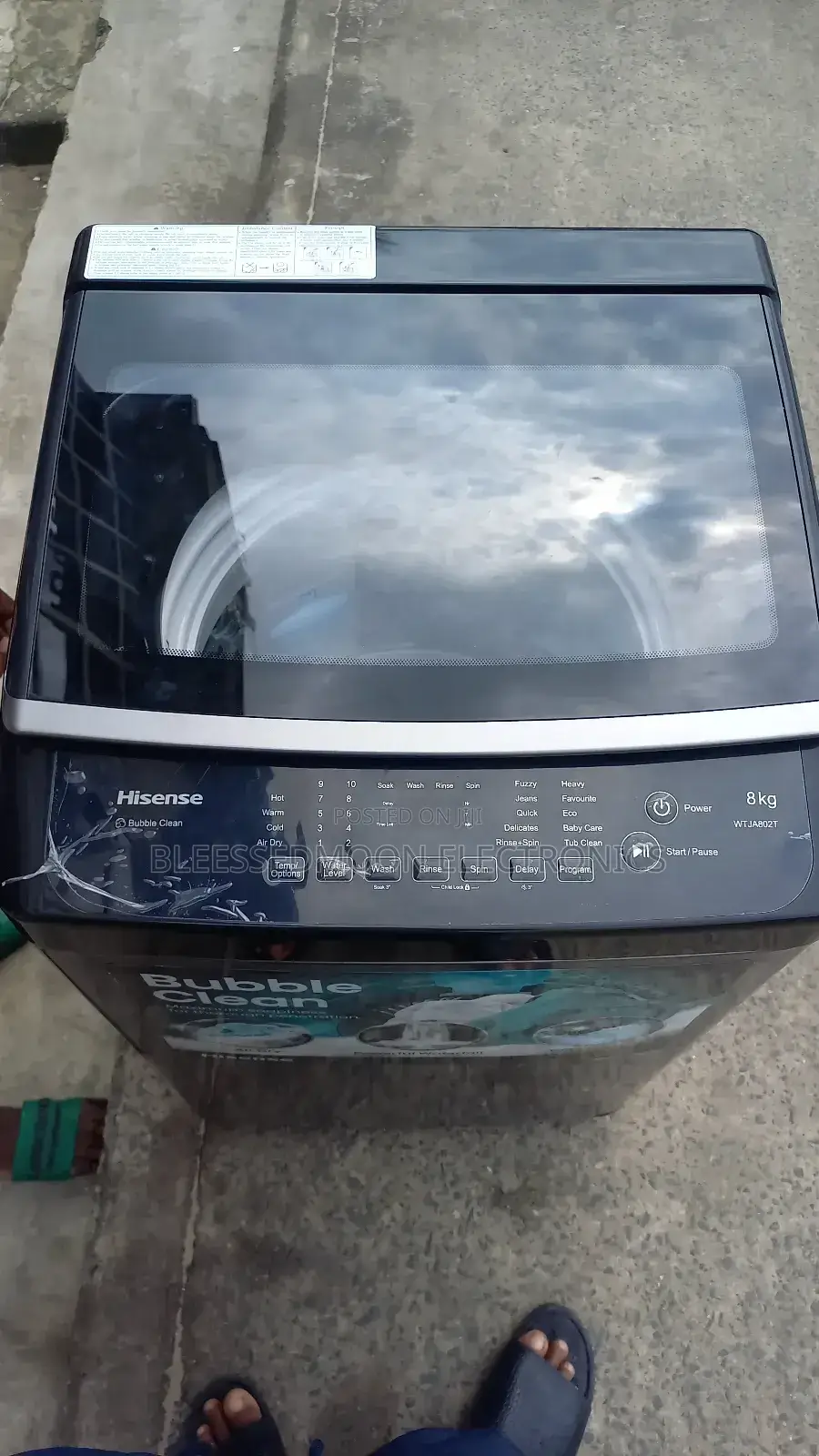 Hisense Bubble Clean Inverter Top Load Washing Machine 8kg