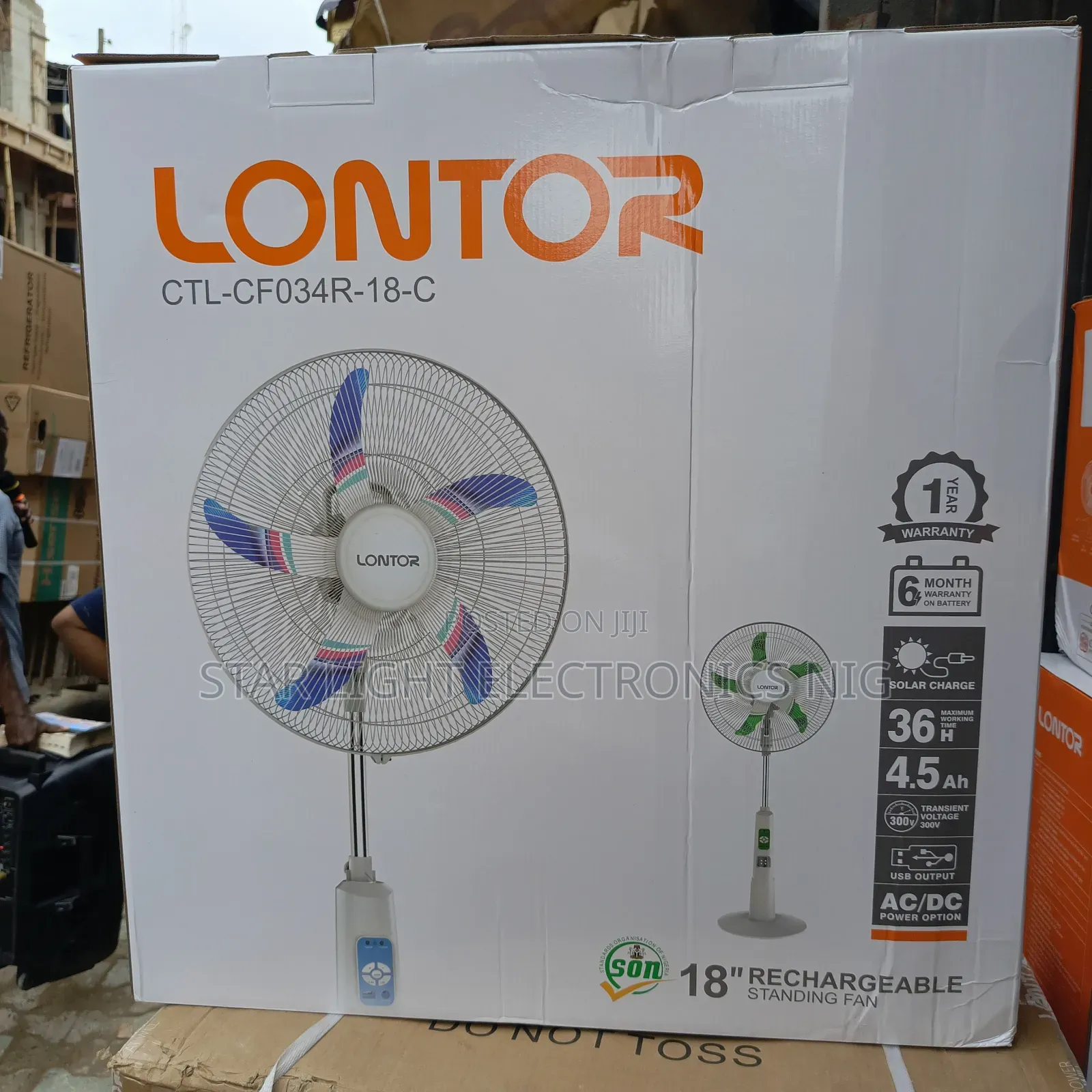 18" Rechargeable Fan Lontor