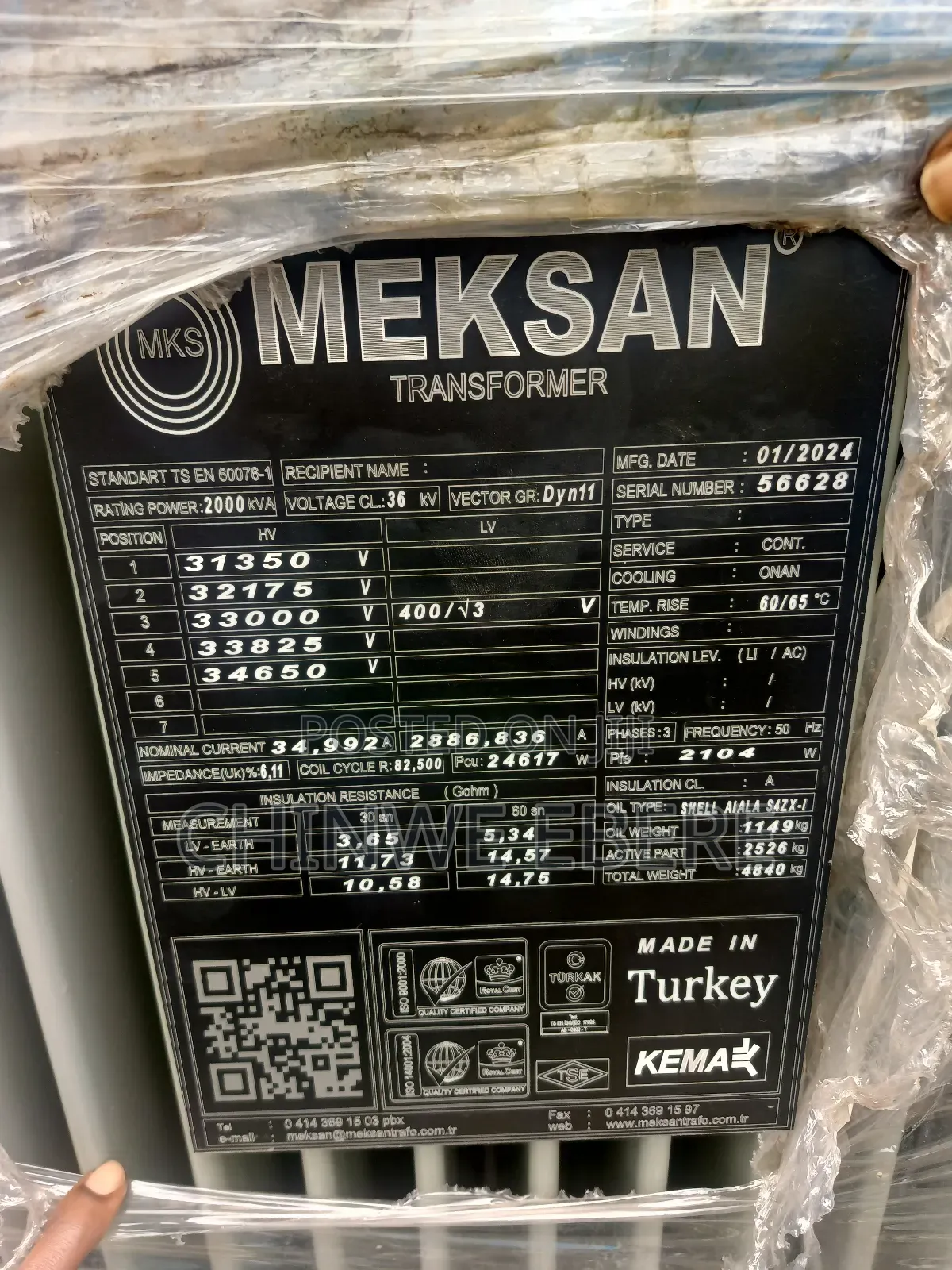 2mva Transformer, 2000kva 2000 KVA Transformer Genuine